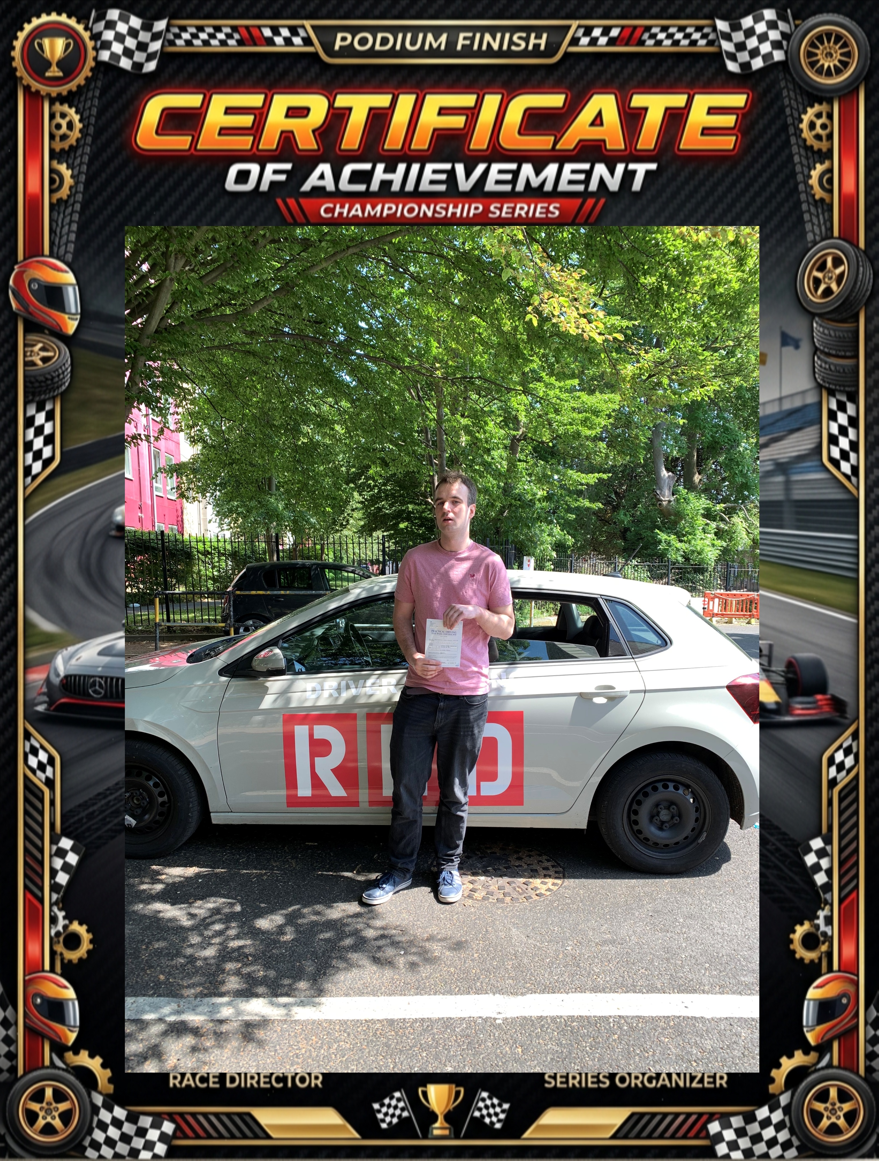 Successful driving test pass