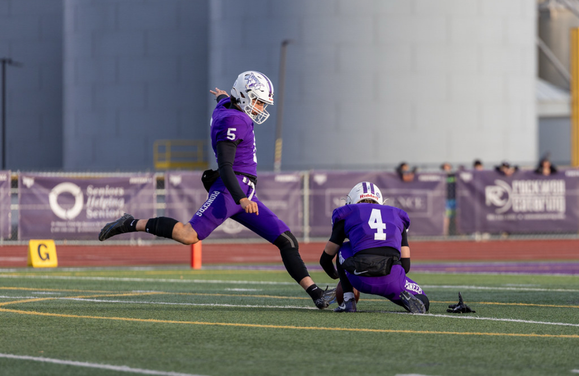 Gavin executing perfect form on a field goal