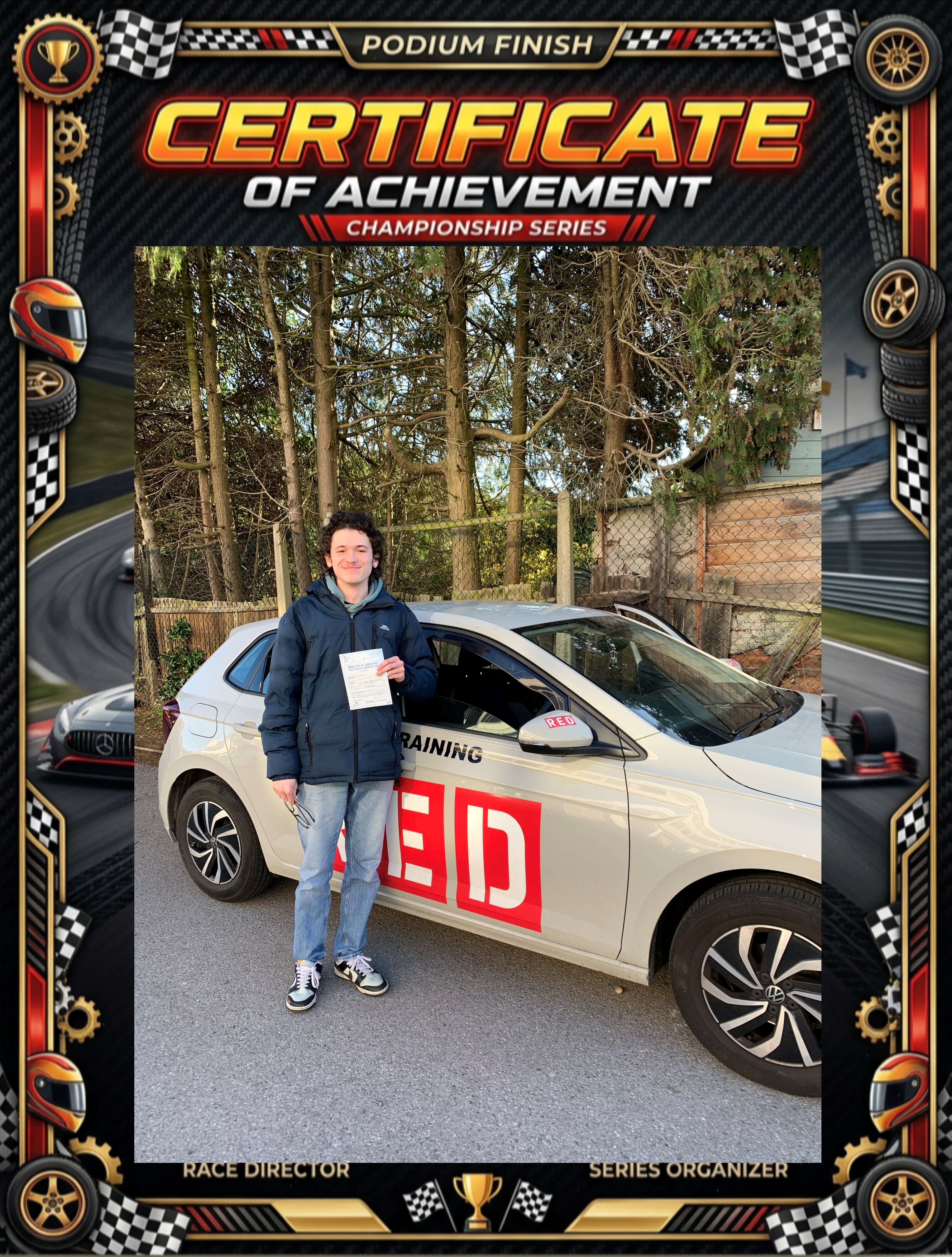 Driving test pass - student celebration
