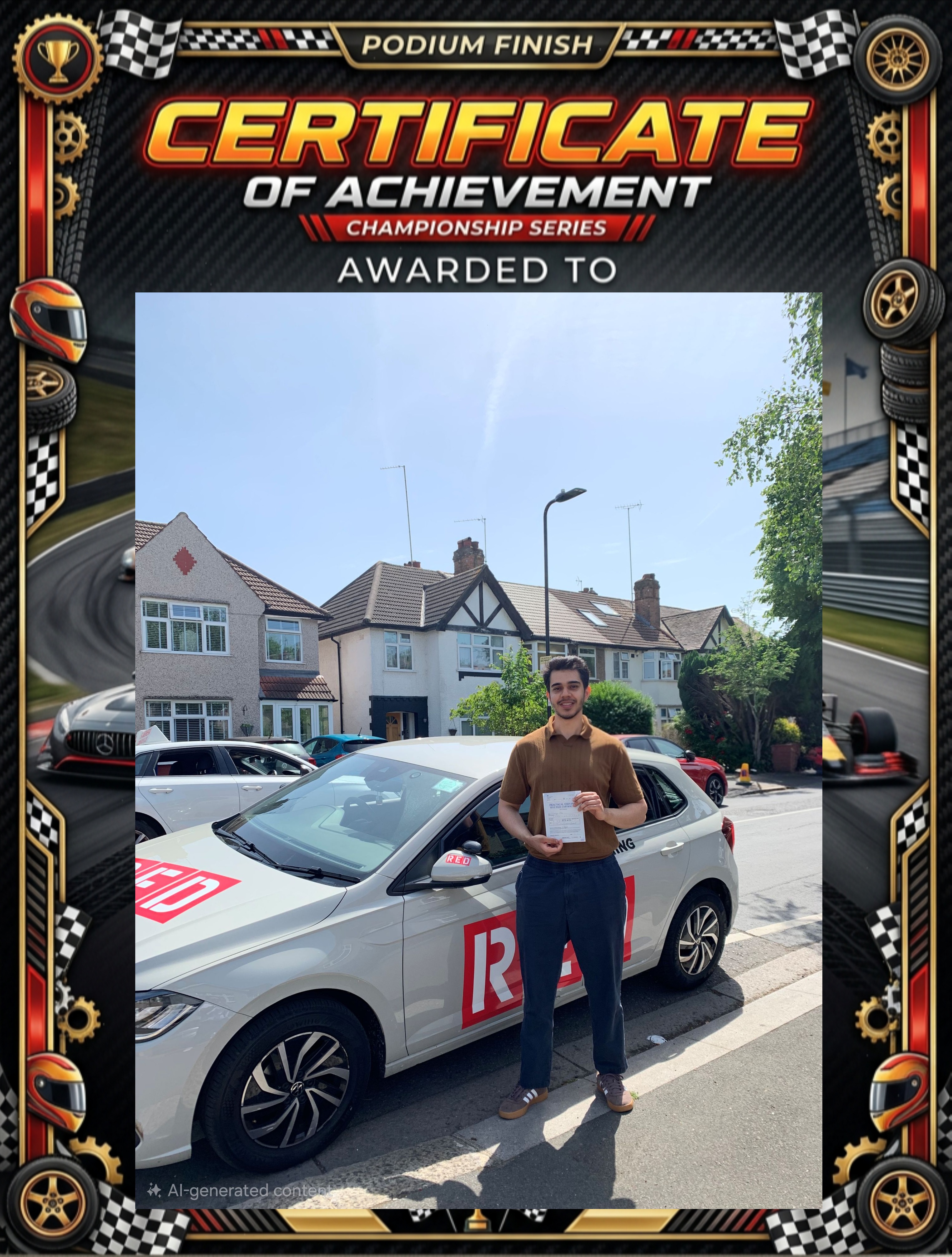 Student passed driving test