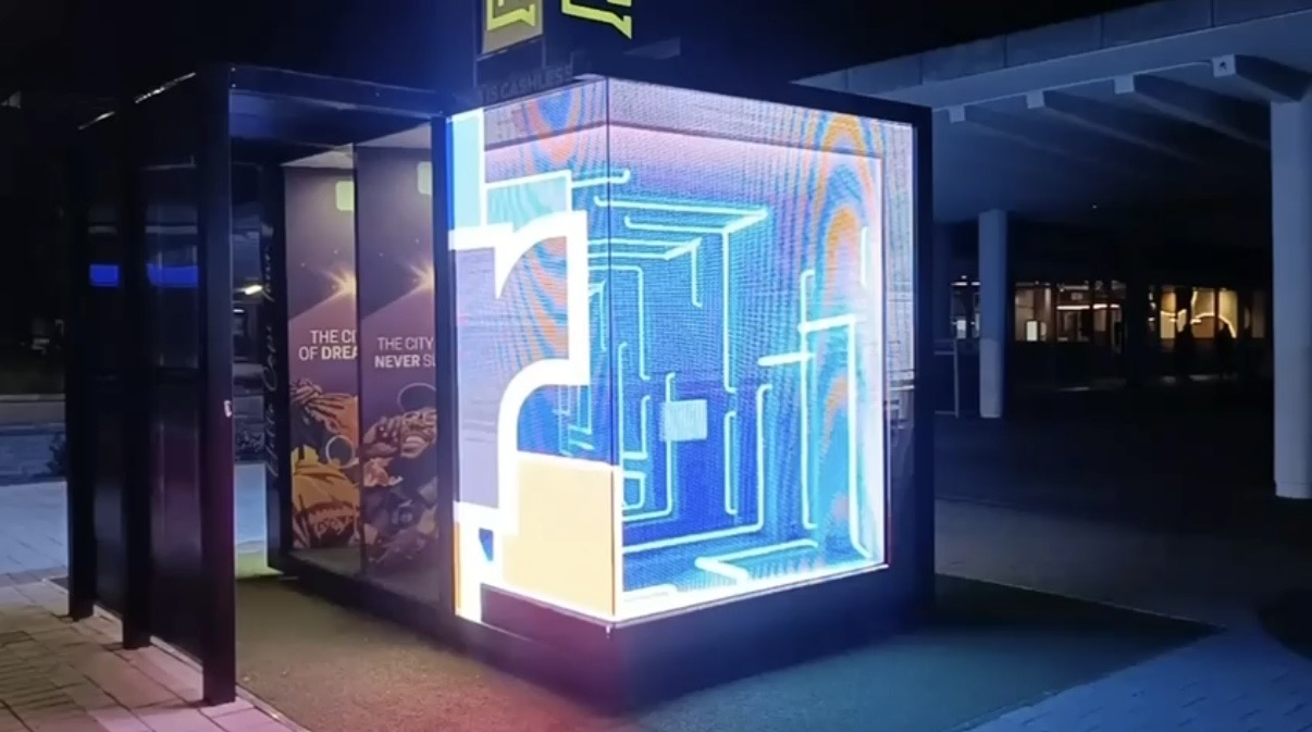 Cape Station anamorphic LED display