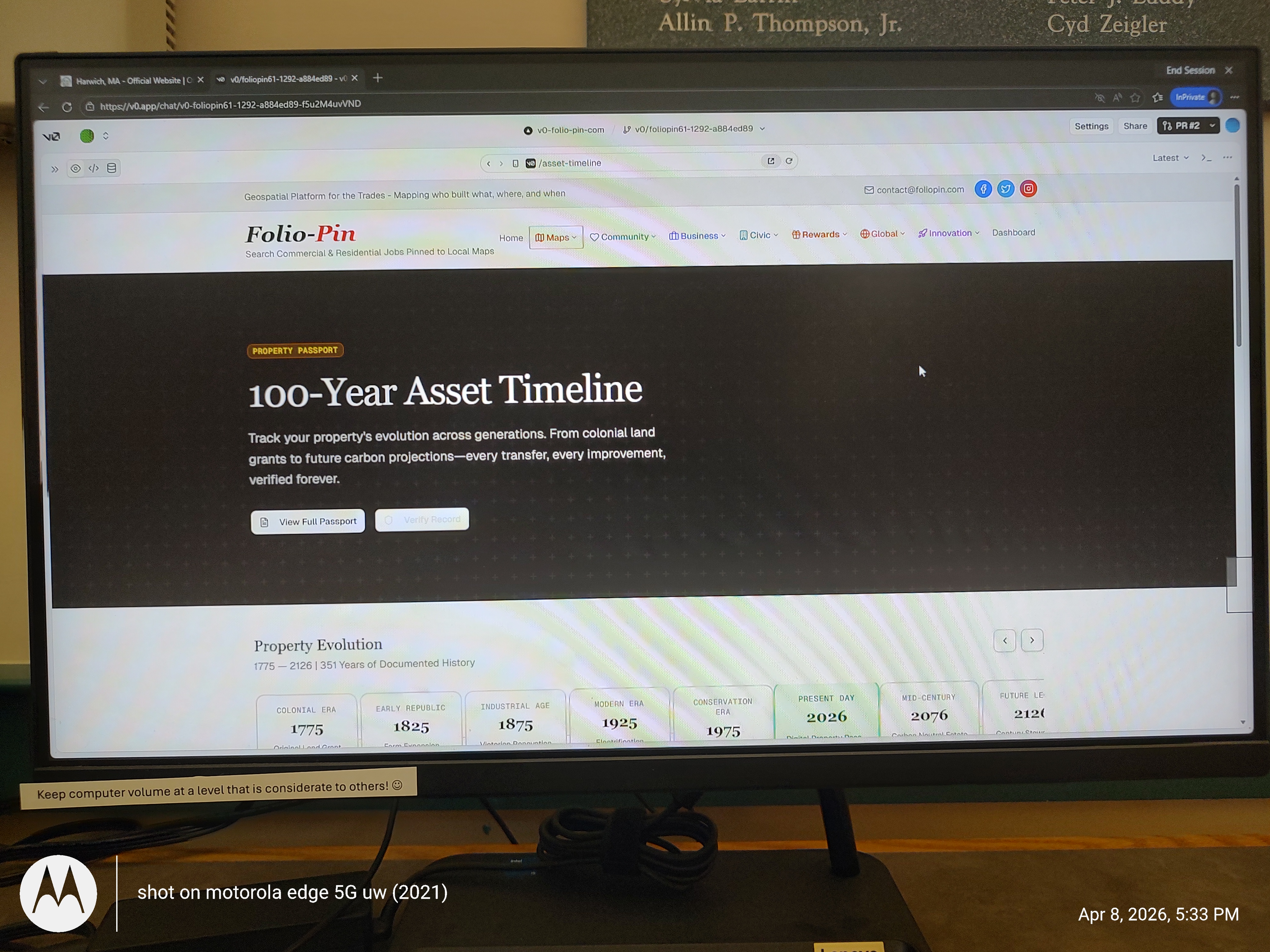Figure 3: 100-YEAR PROPERTY ASSET TIMELINE