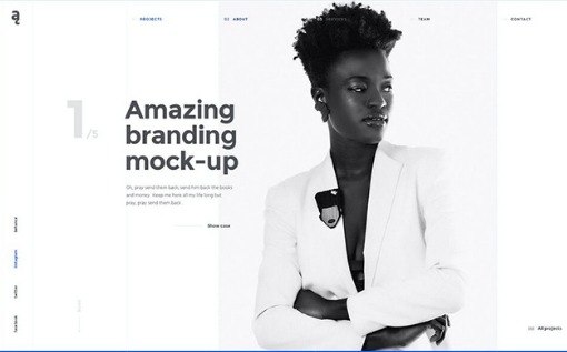 Split Editorial template - Magazine style dark/light split layout