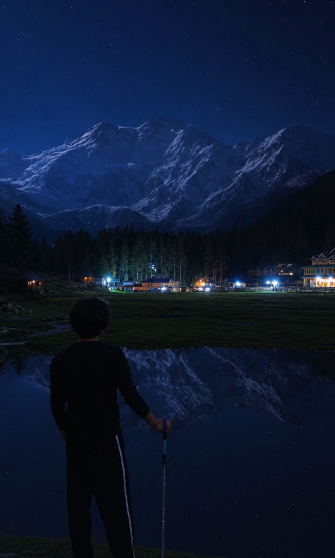 Night view of mountains