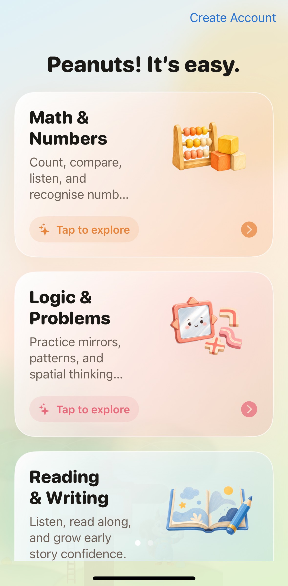 Peanuts main menu