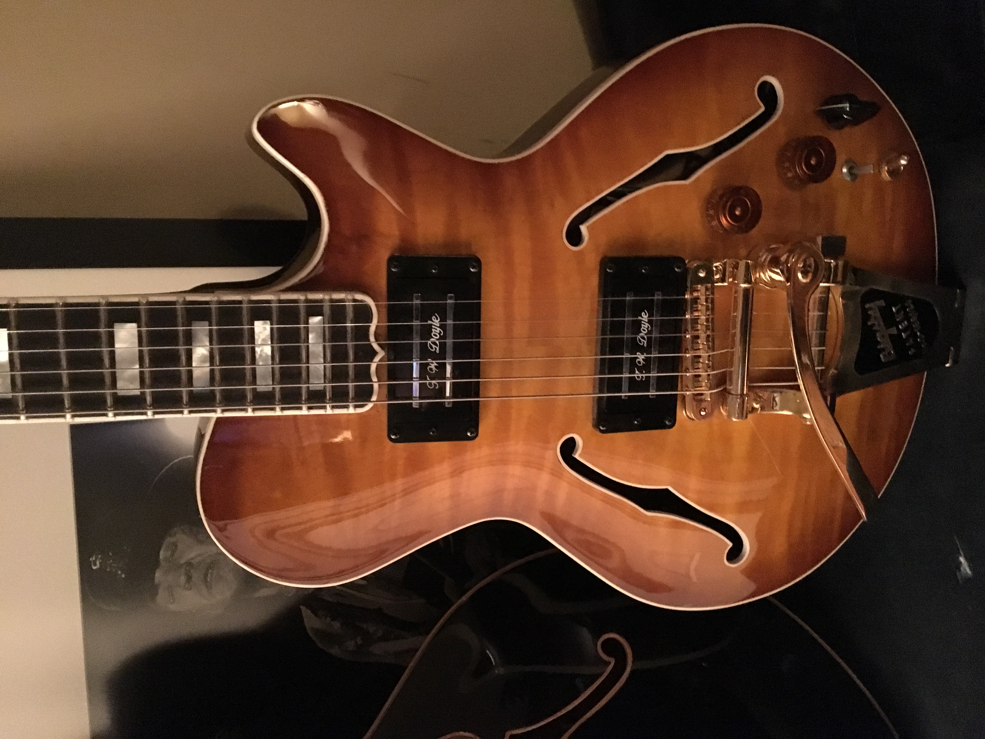 Amber Burst Semi-Hollow with Bigsby