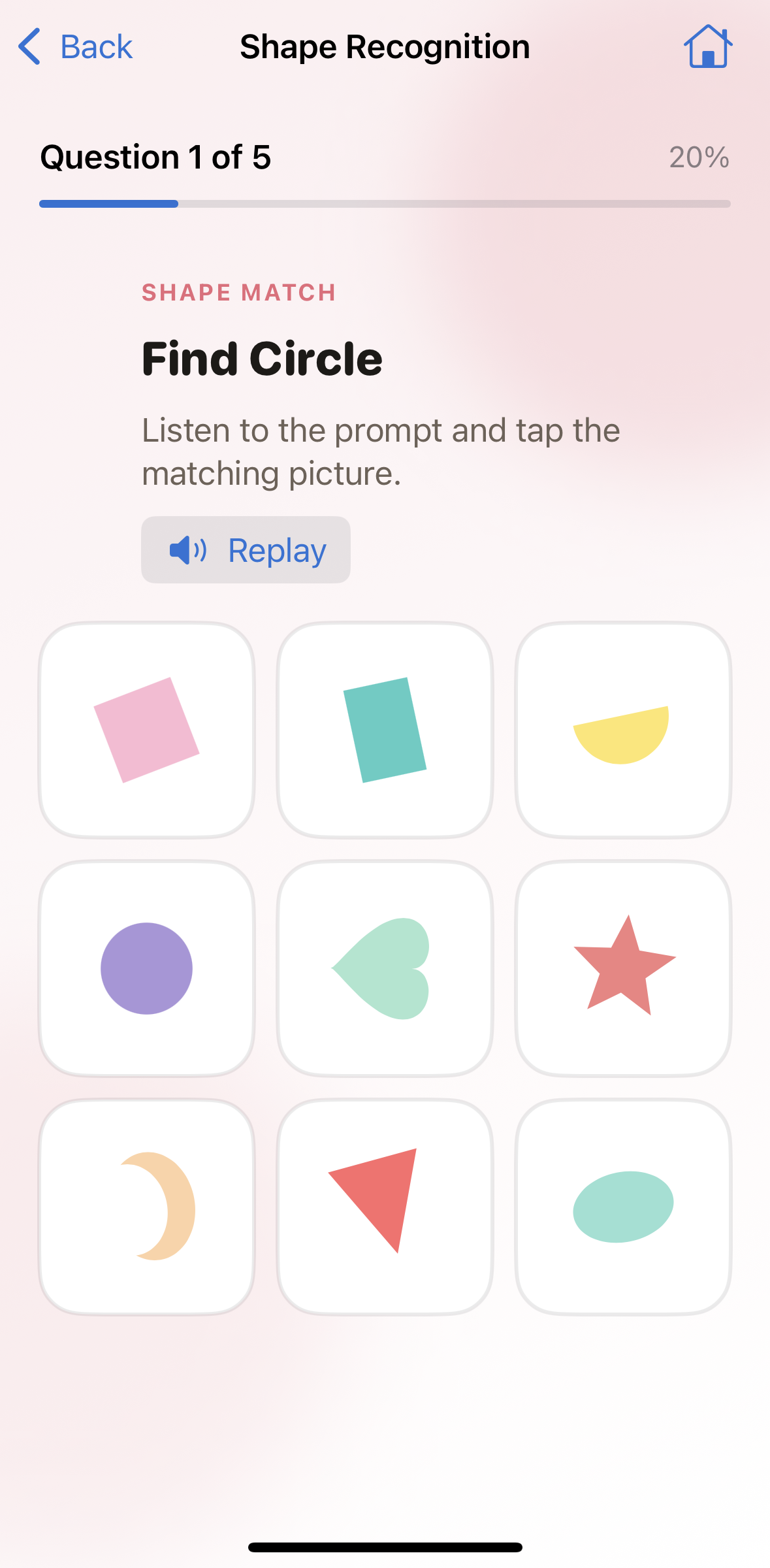 Peanuts Shape Recognition game