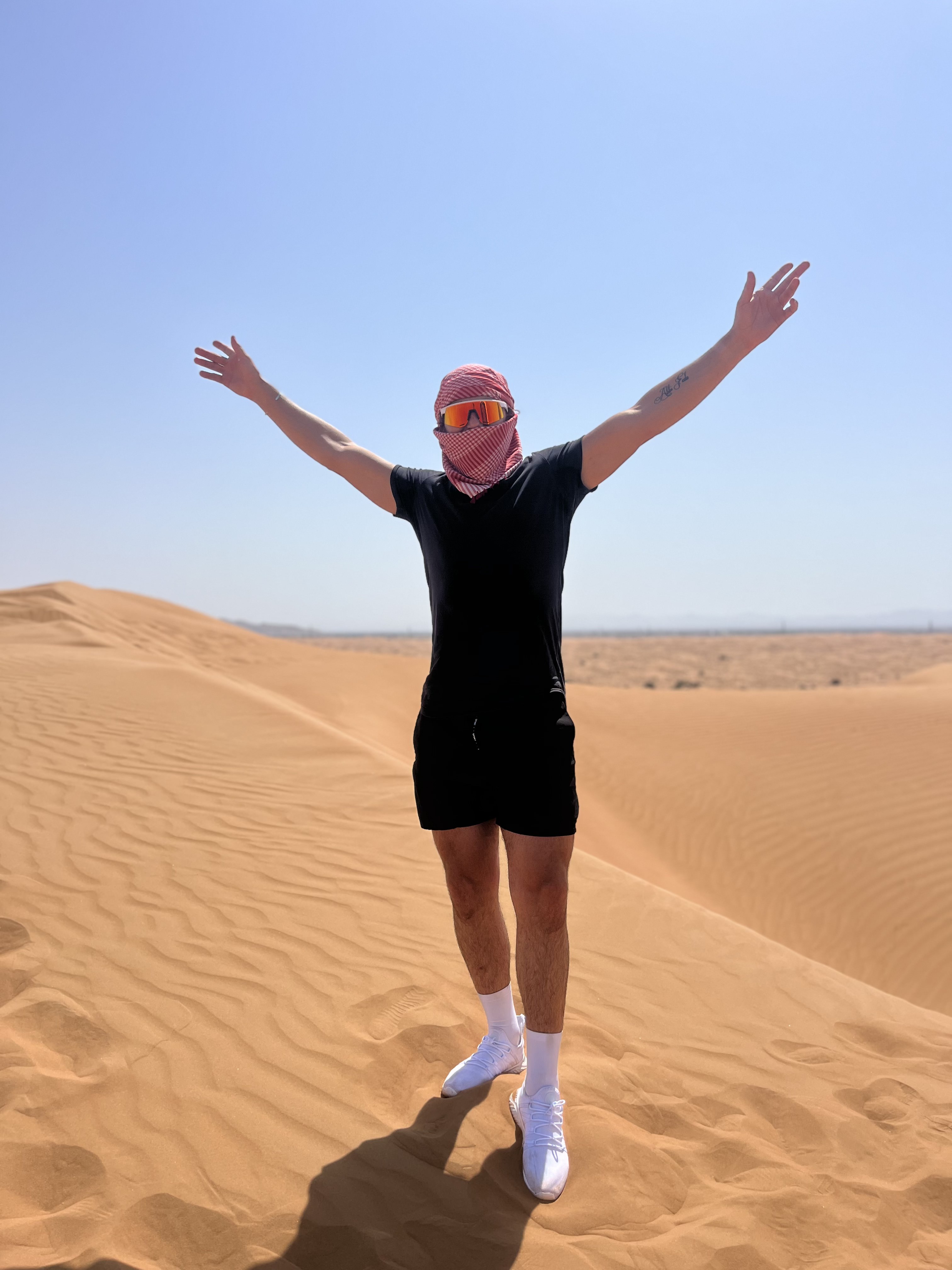 PAGS arms spread on desert dunes