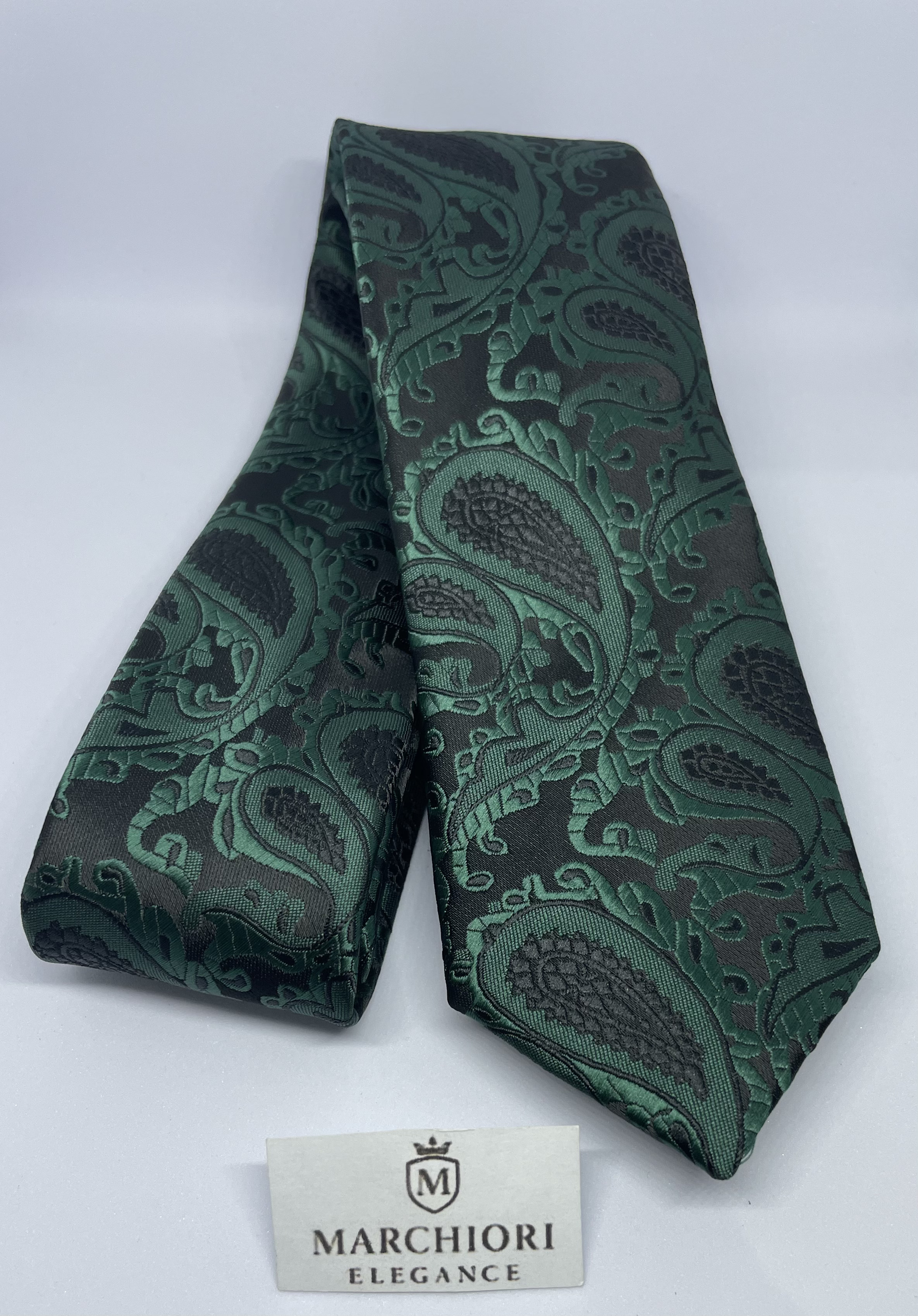 Gravata Verde Paisley