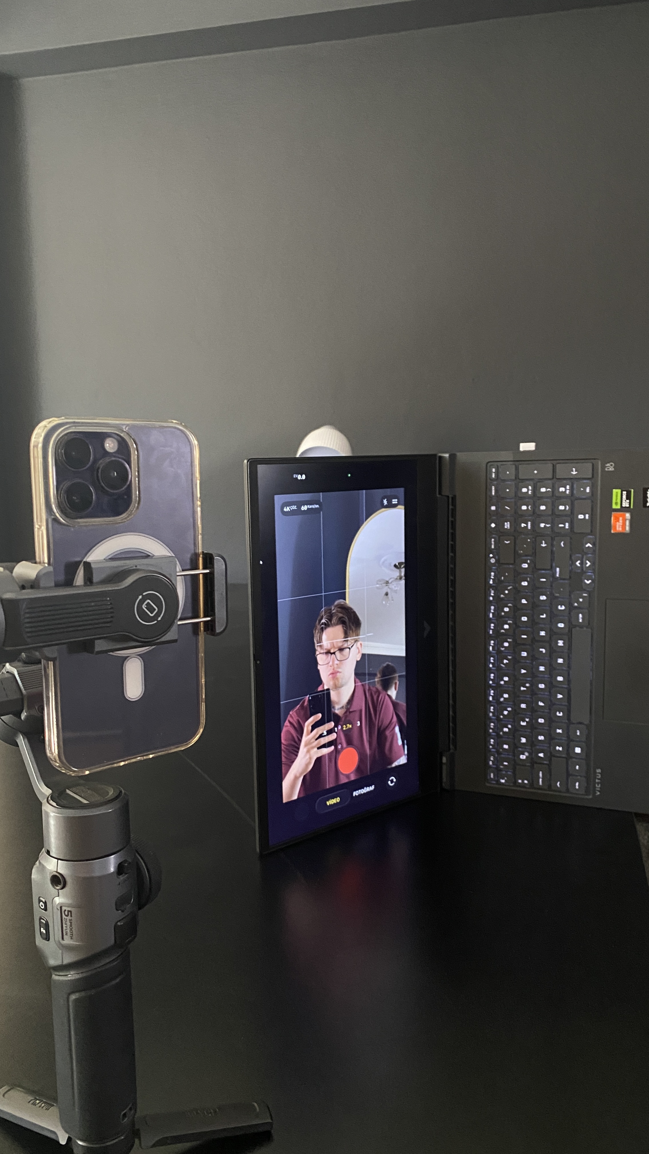 Professional studio equipment and production setup