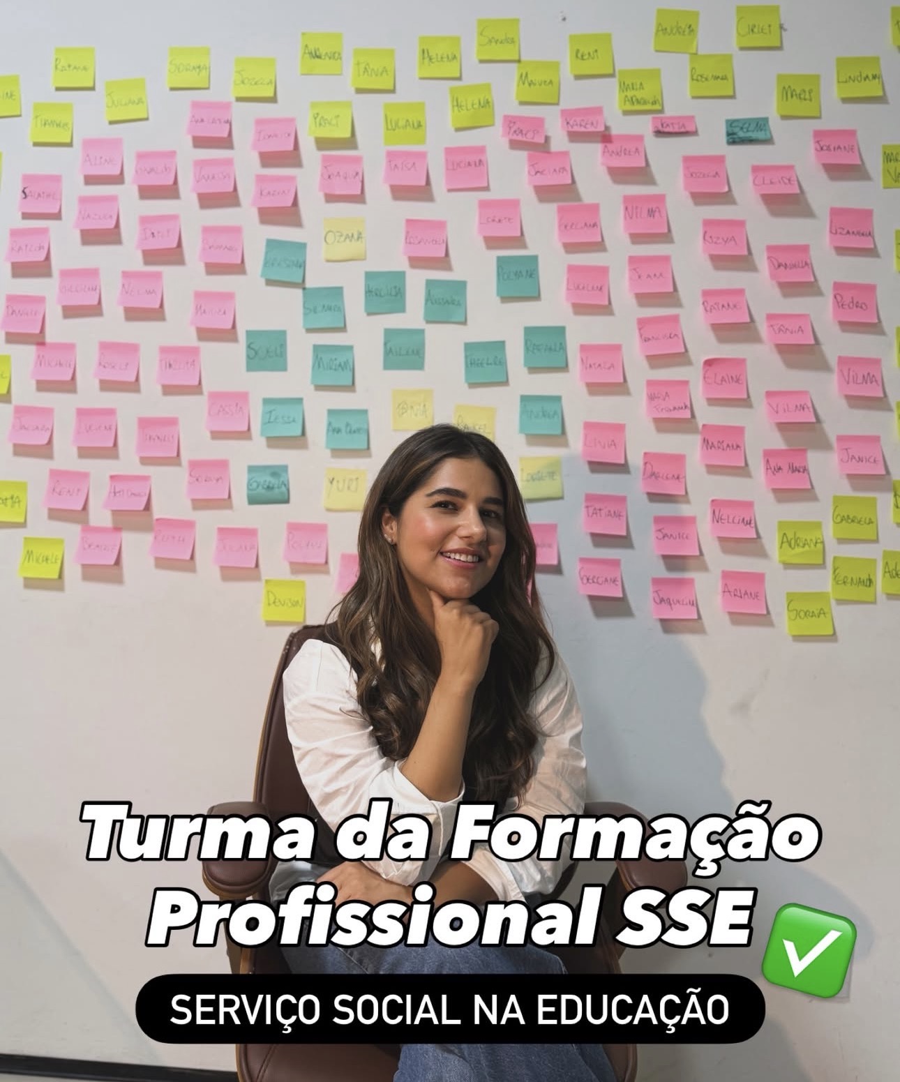 Turma da Formação Profissional SSE - Mural de alunas inscritas