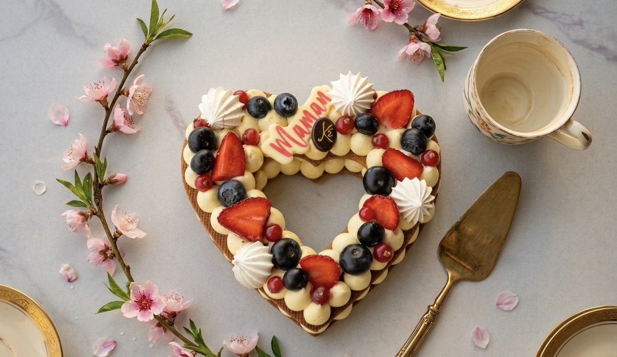 Heart-shaped pastry