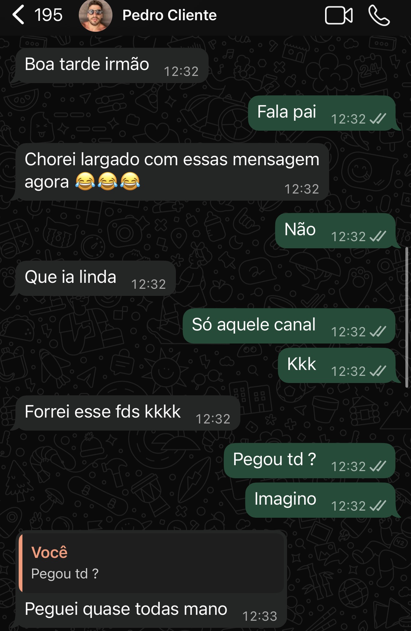 Depoimento Pedro — Chorei largado com essas mensagem