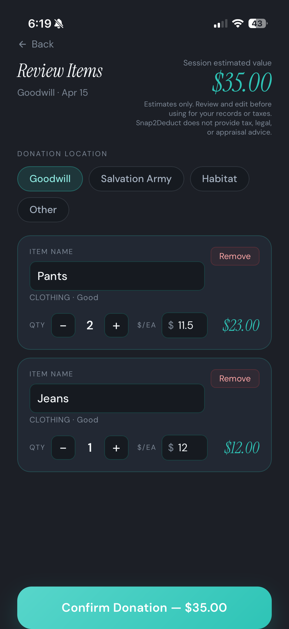 Step 03: Edit, adjust, and confirm
