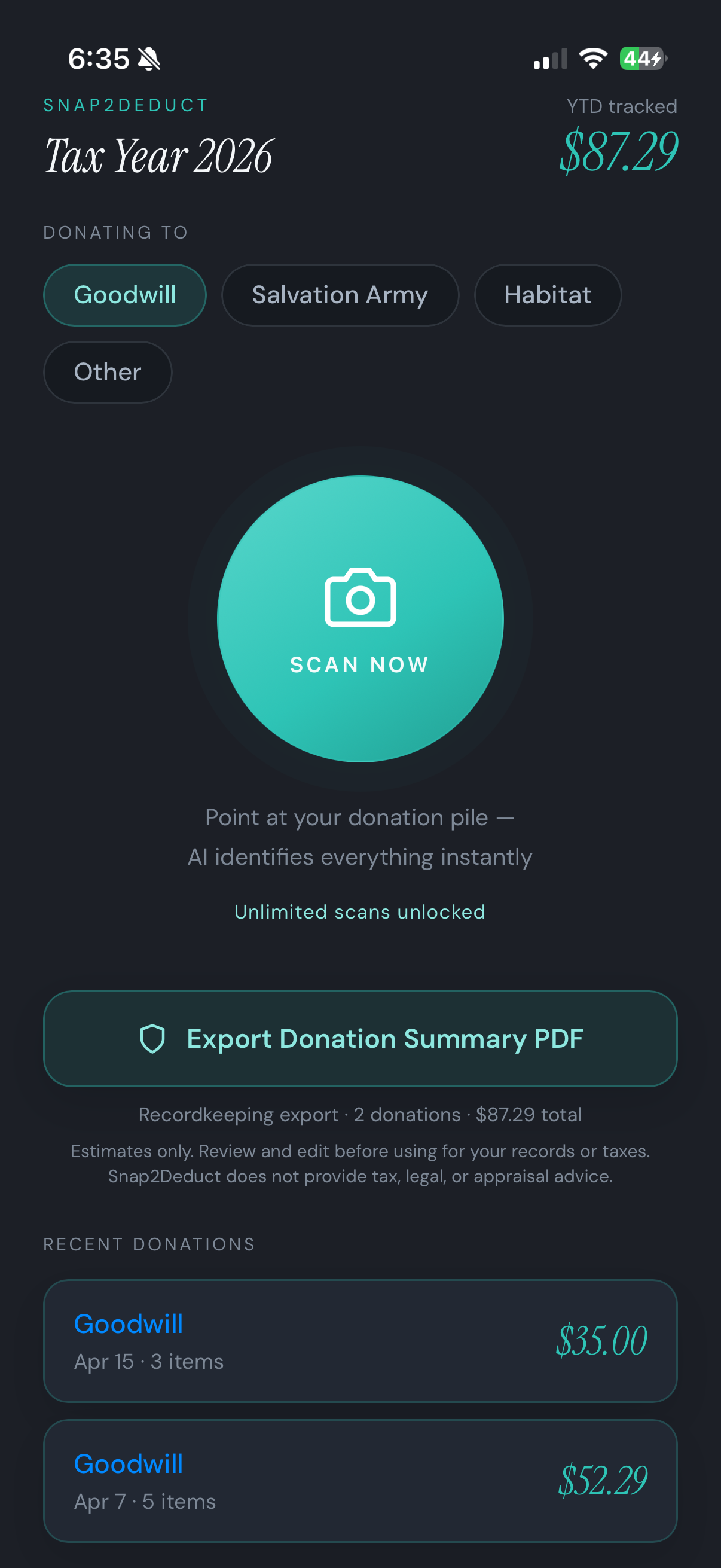 Step 07: Get more scans when you need them