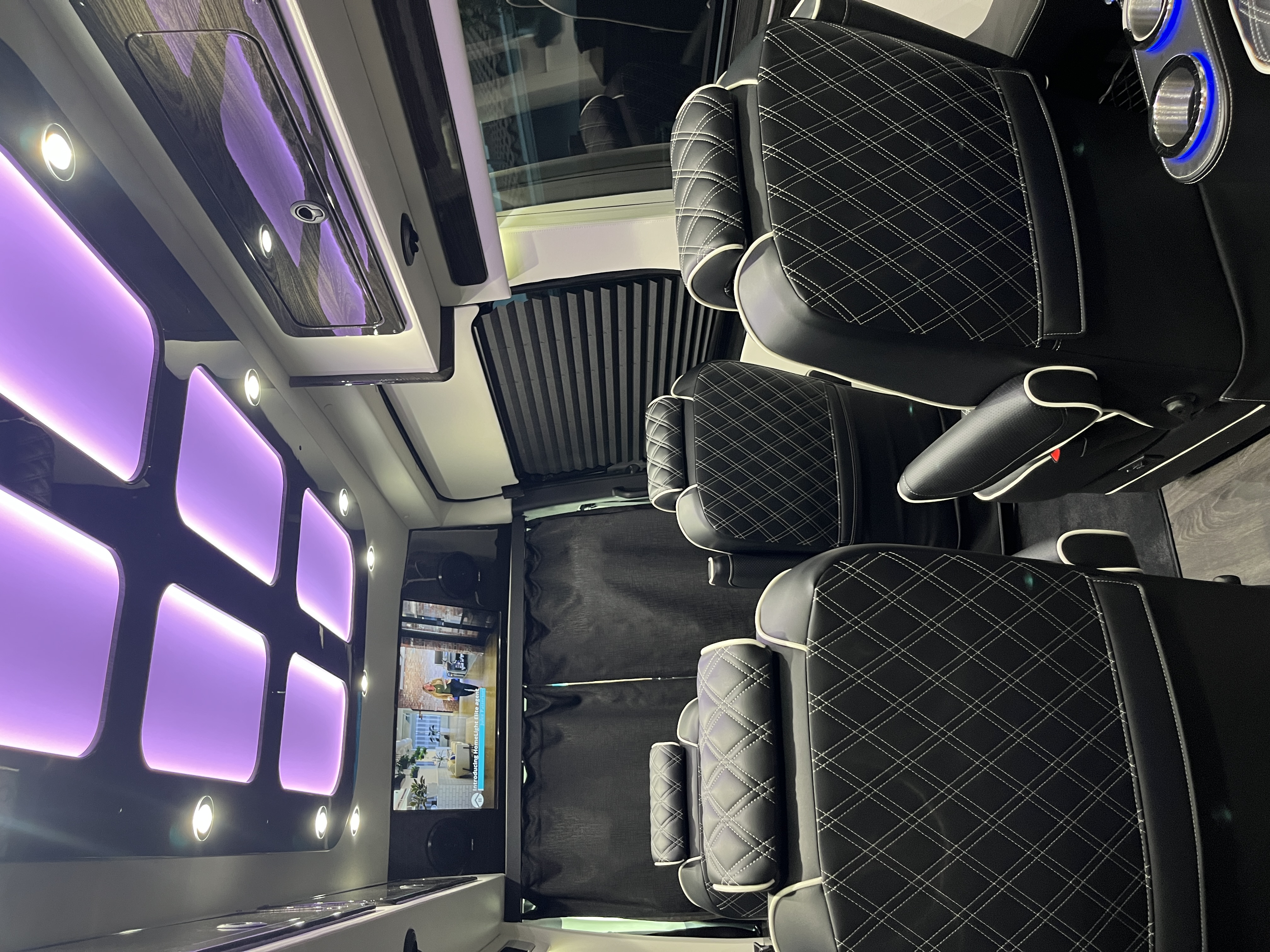 Mercedes Sprinter luxury van full interior view