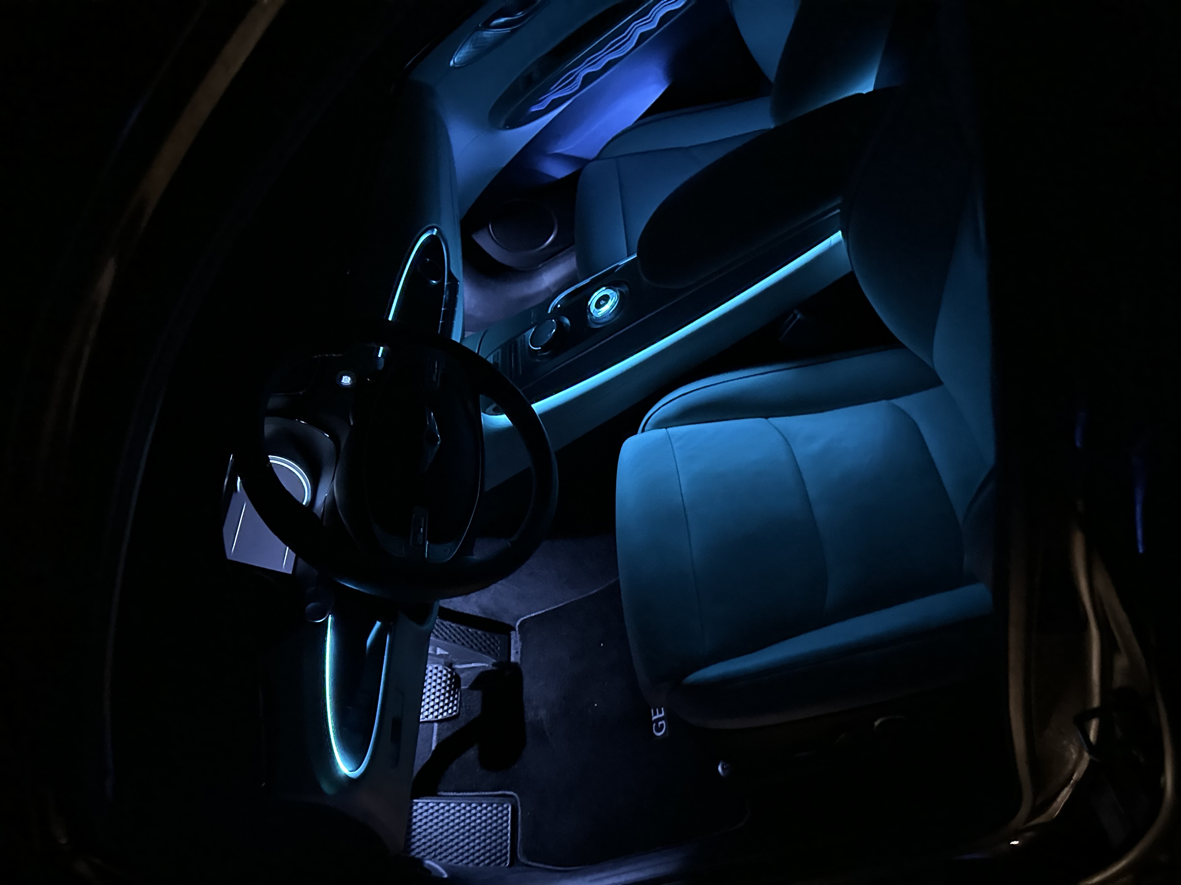 Genesis interior with ambient lighting