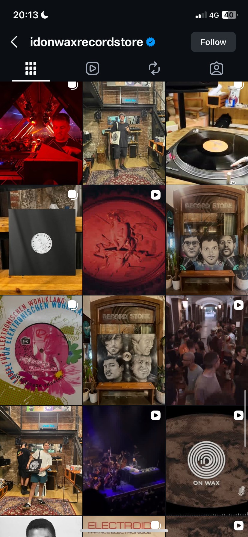 Record store interior