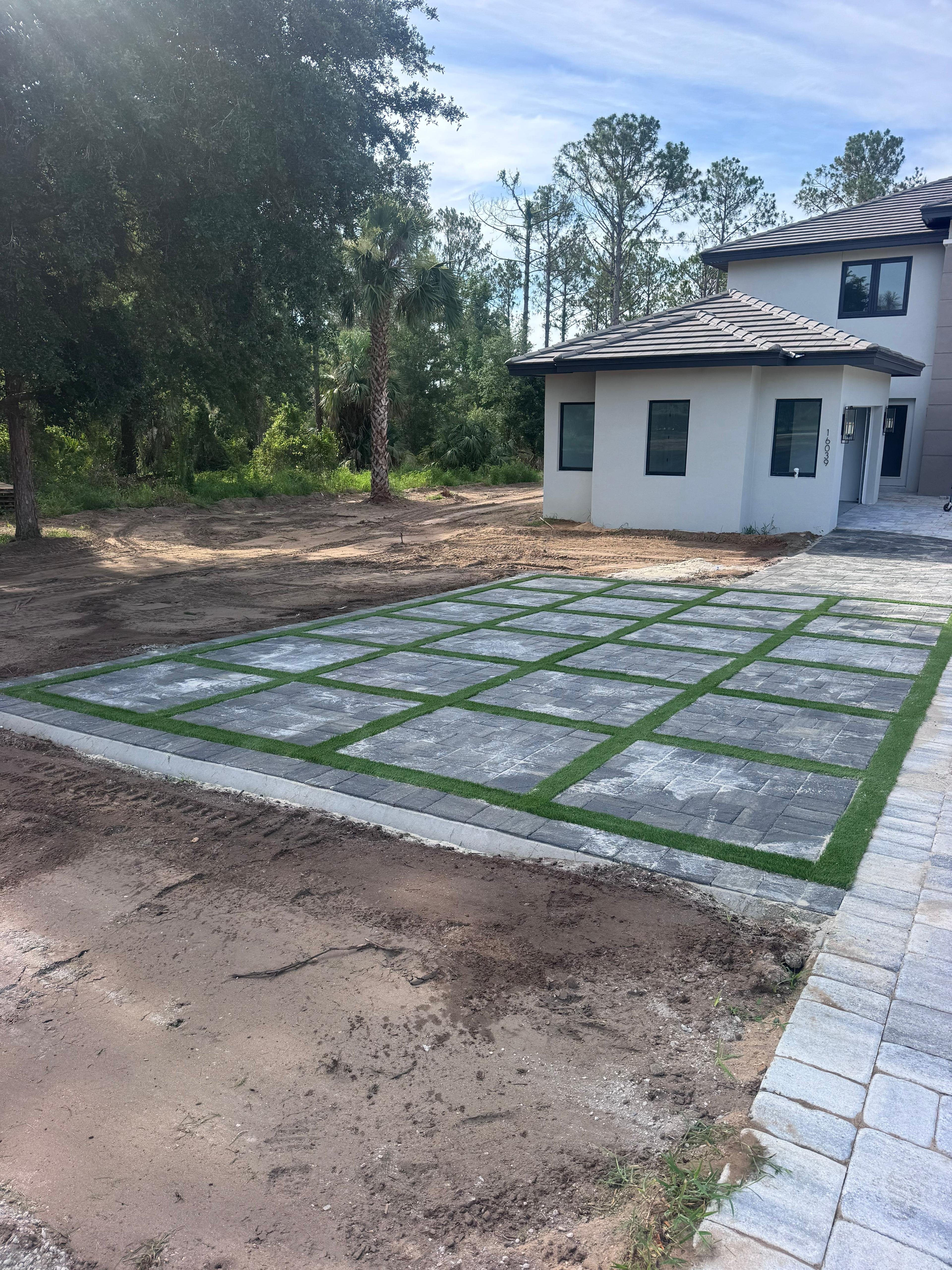 Backyard walkway