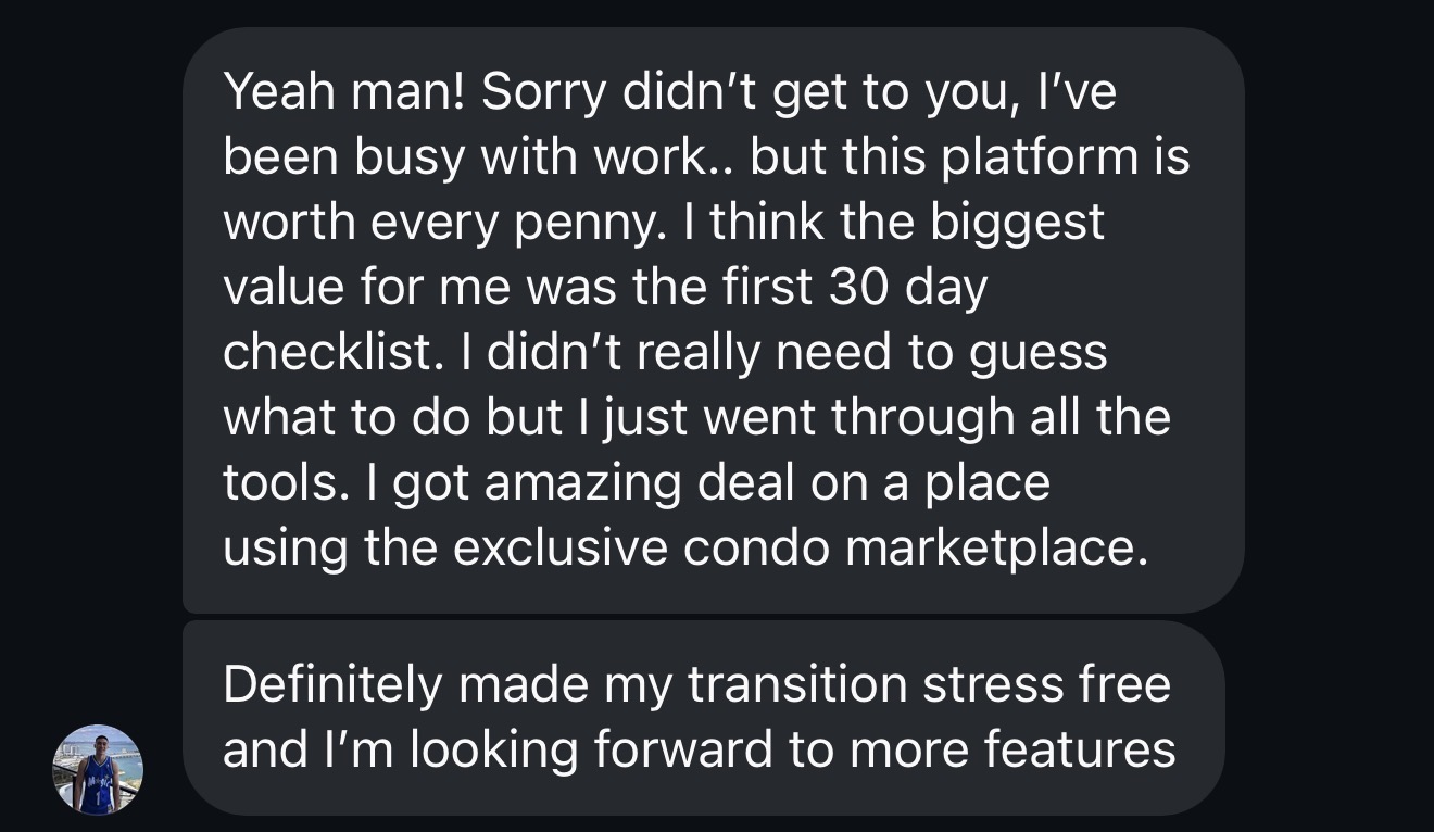 30-day checklist testimonial