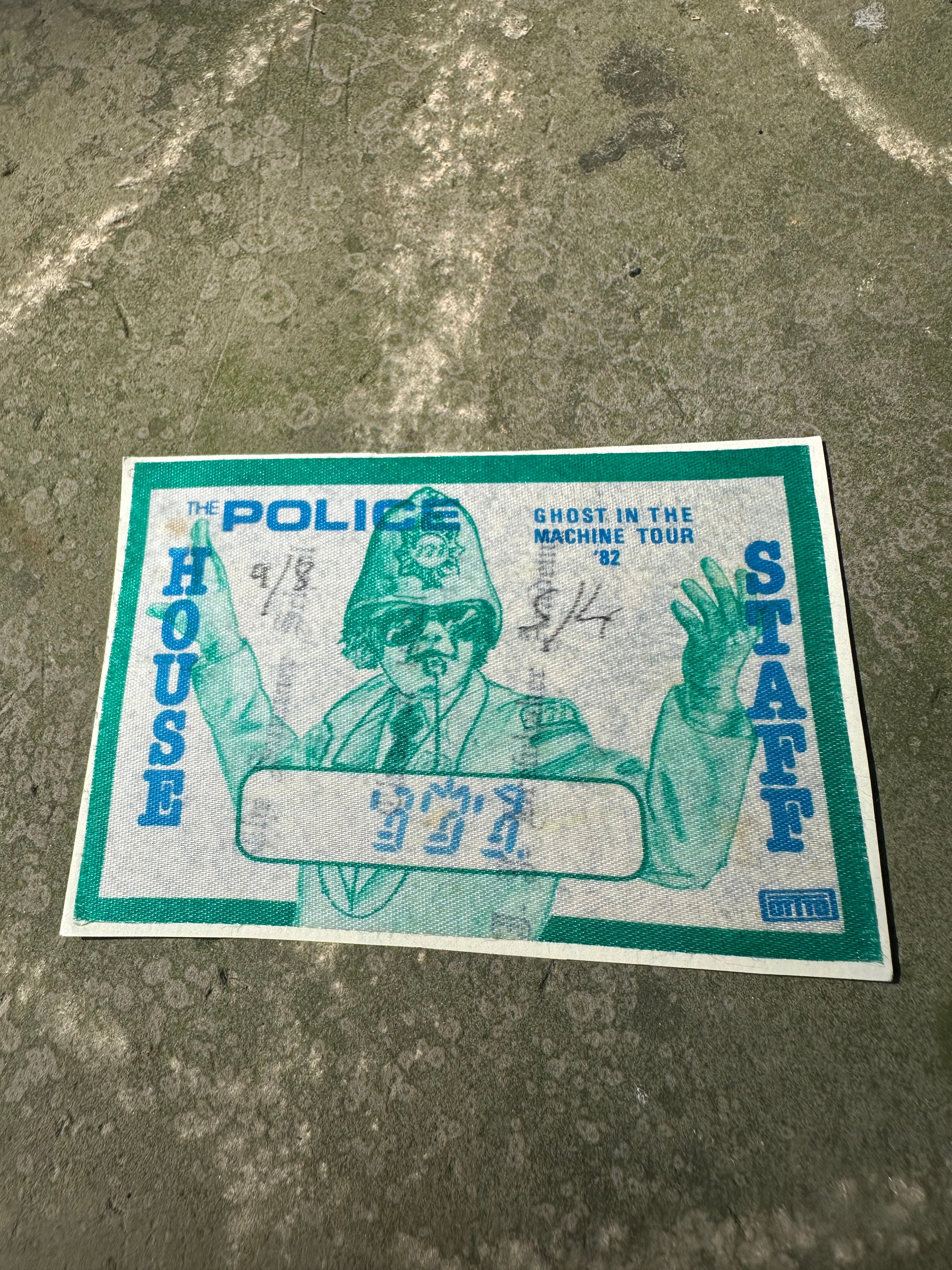 The Police – Ghost in the Machine Tour '82 - Staff Pass, Norfolk Scope, 8/9/1982