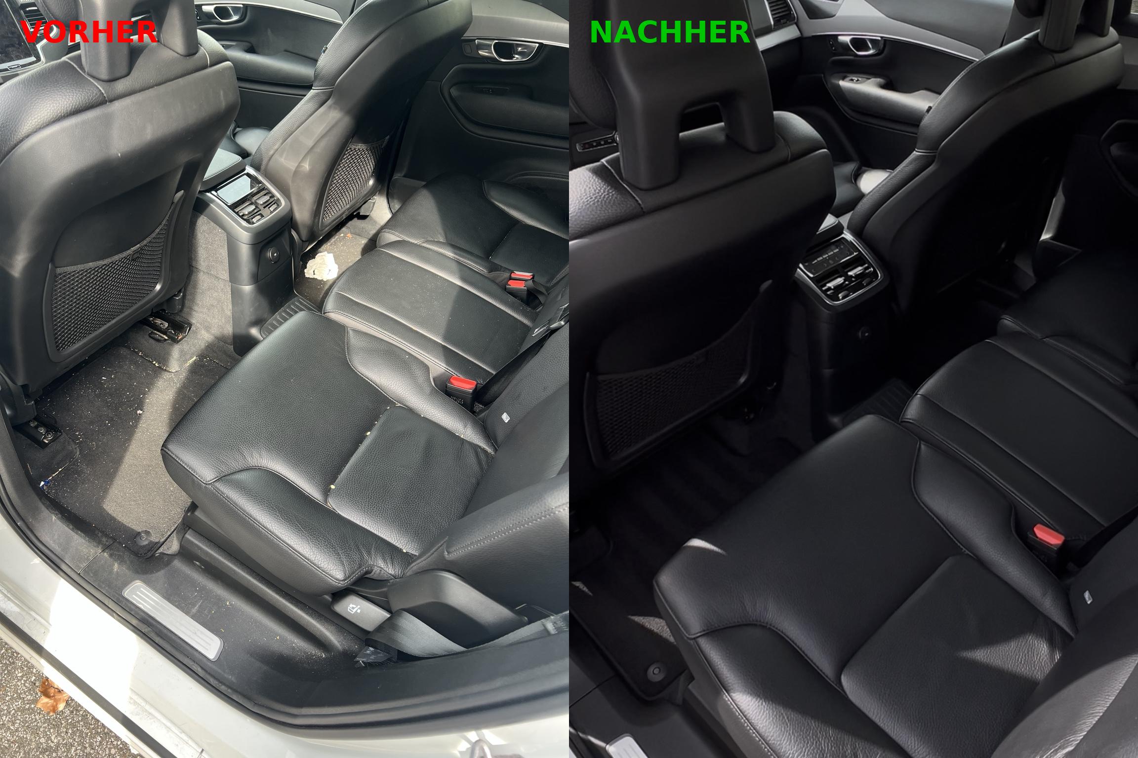 Volvo Rücksitze Vorher/Nachher