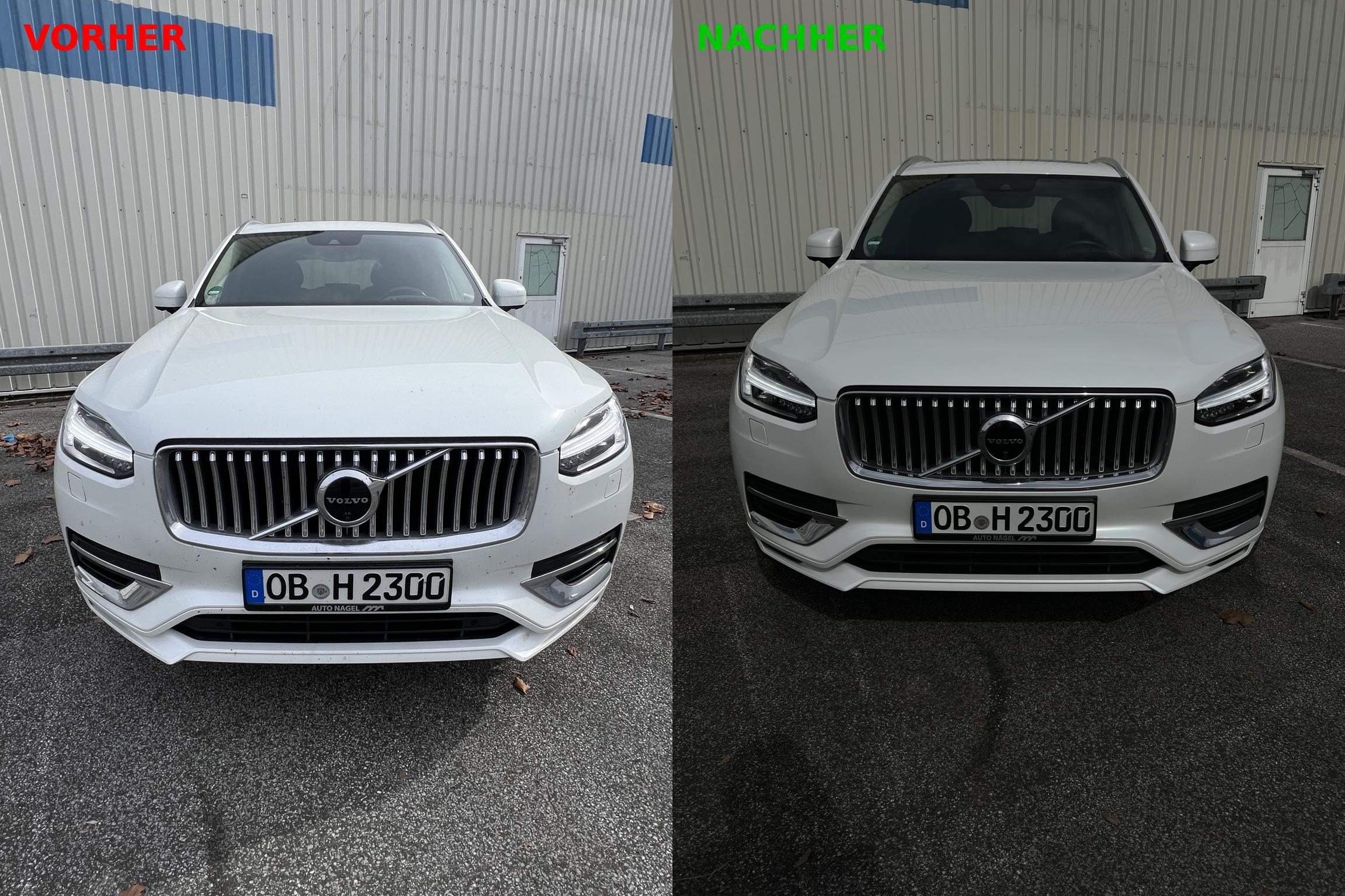 Volvo Außenwäsche Vorher/Nachher