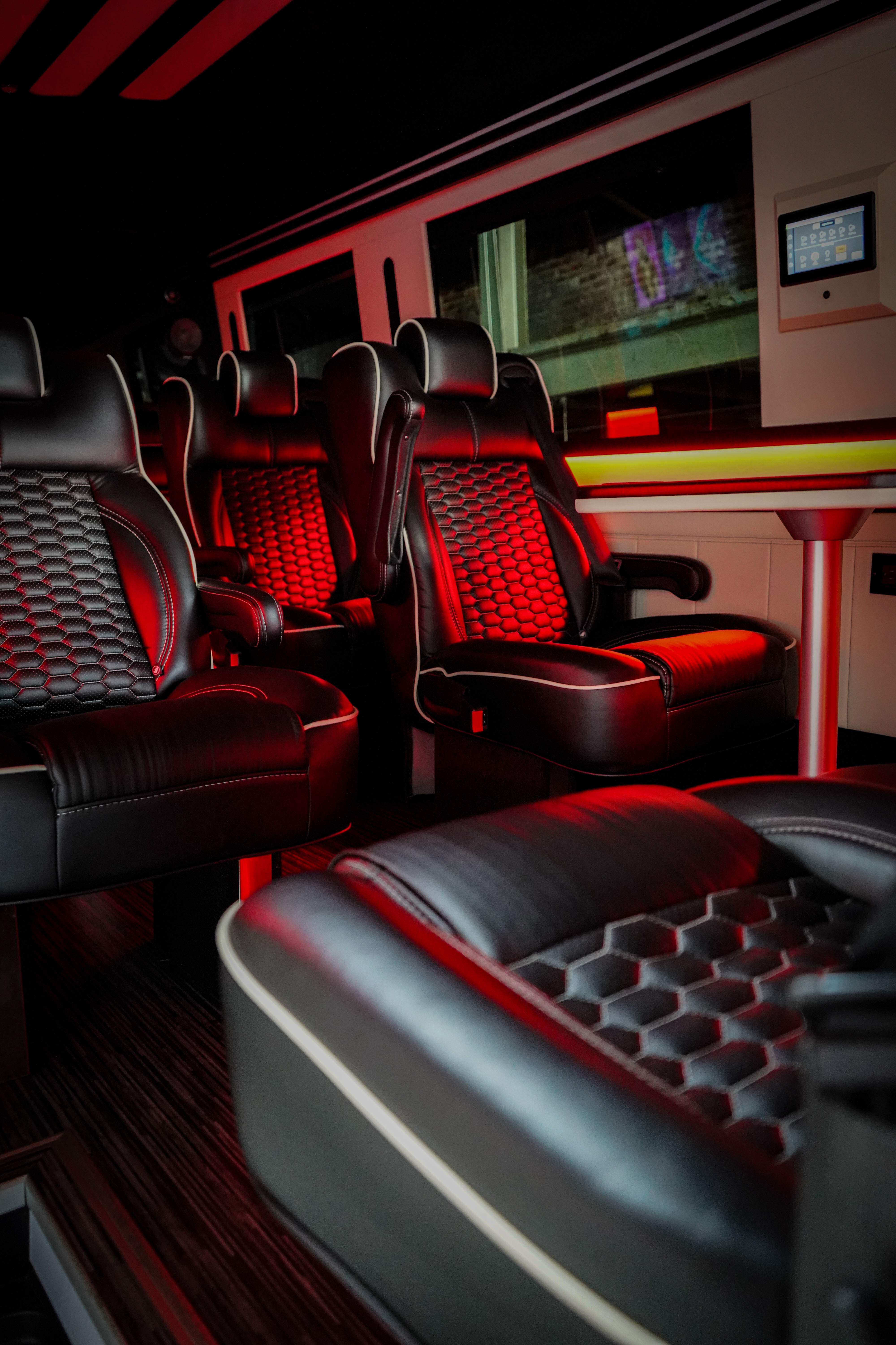 Noir Sprinter luxury leather interior