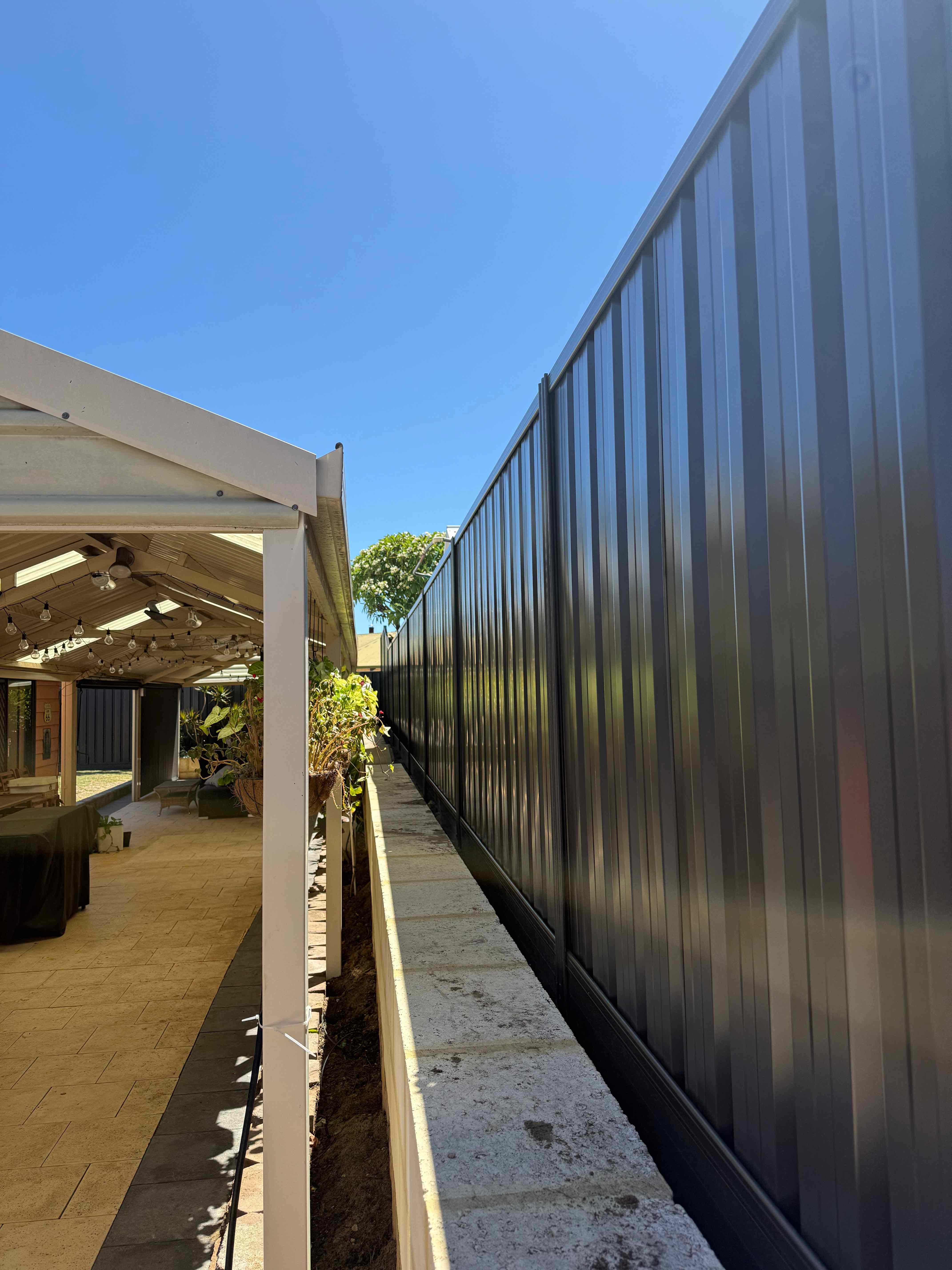 Professional colorbond fence installation