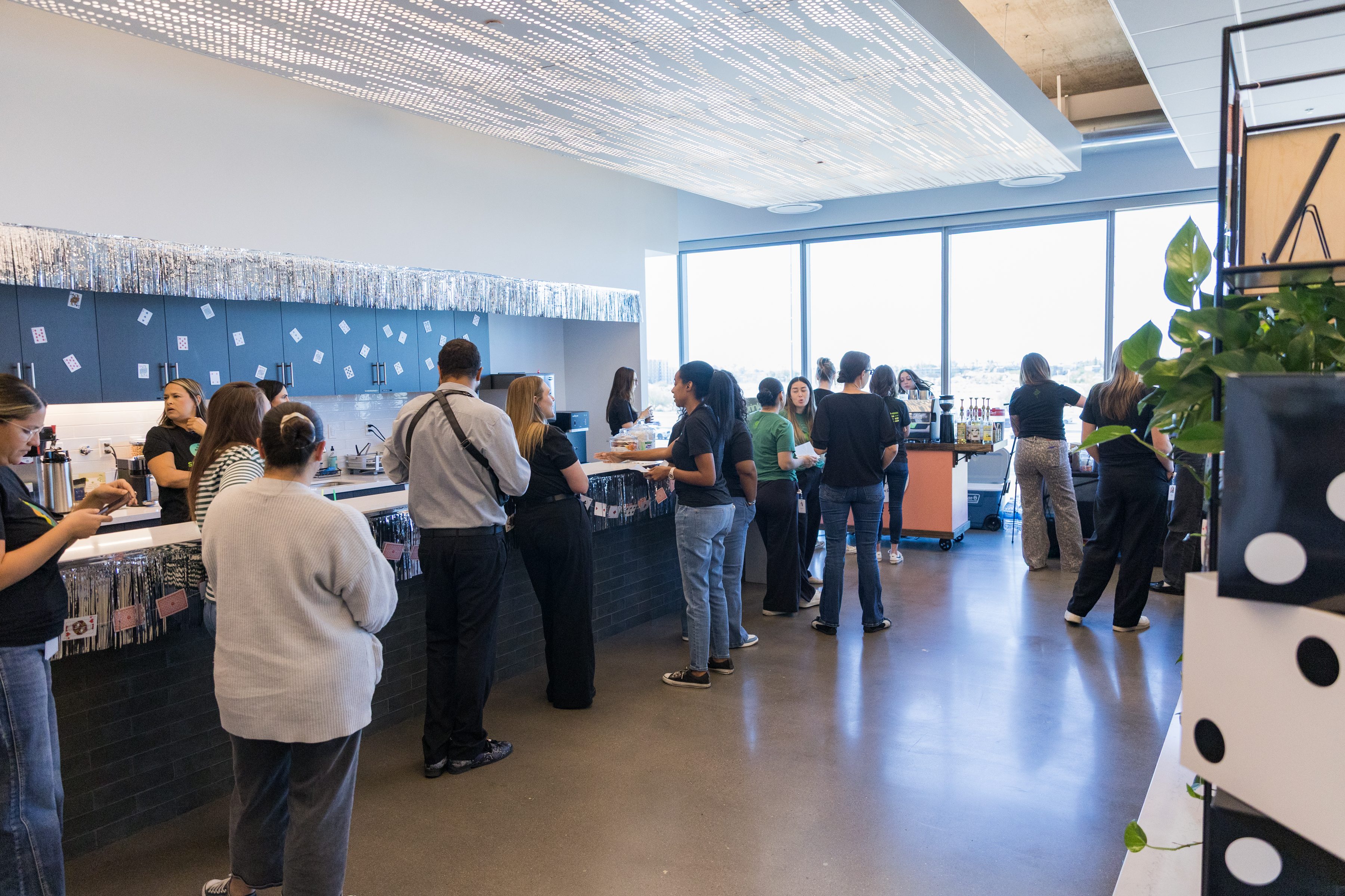 Mobile coffee cart catering Phoenix corporate event with professional barista service