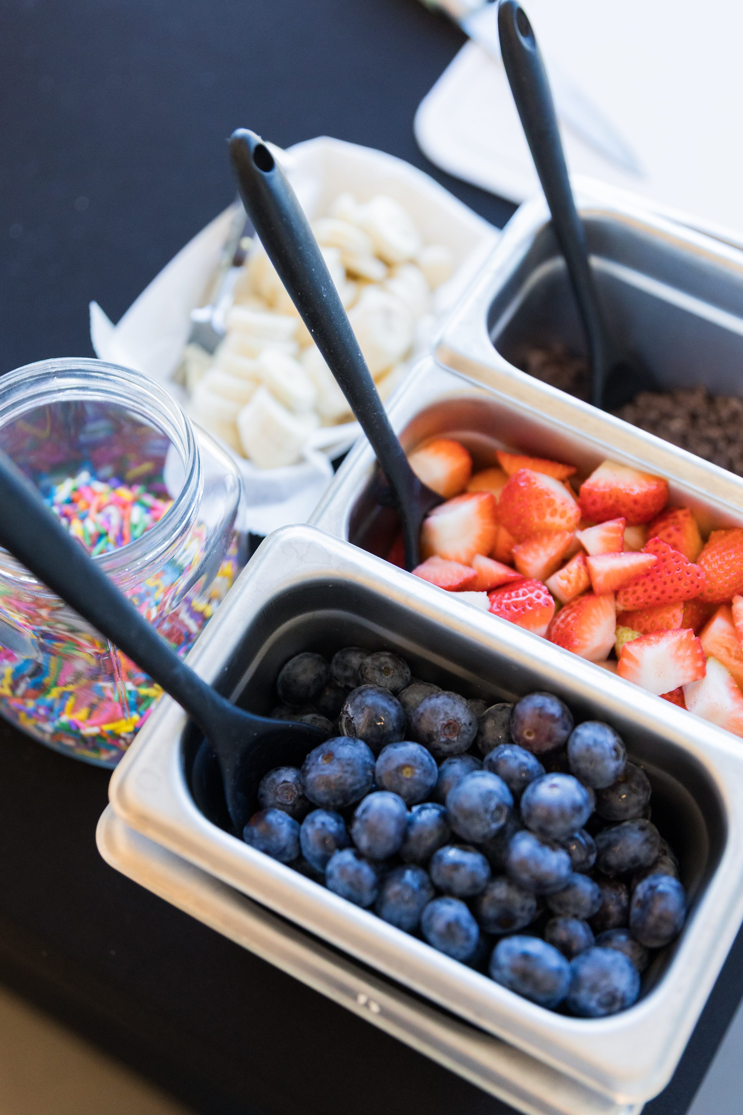 Fresh blueberries strawberries Phoenix event catering toppings