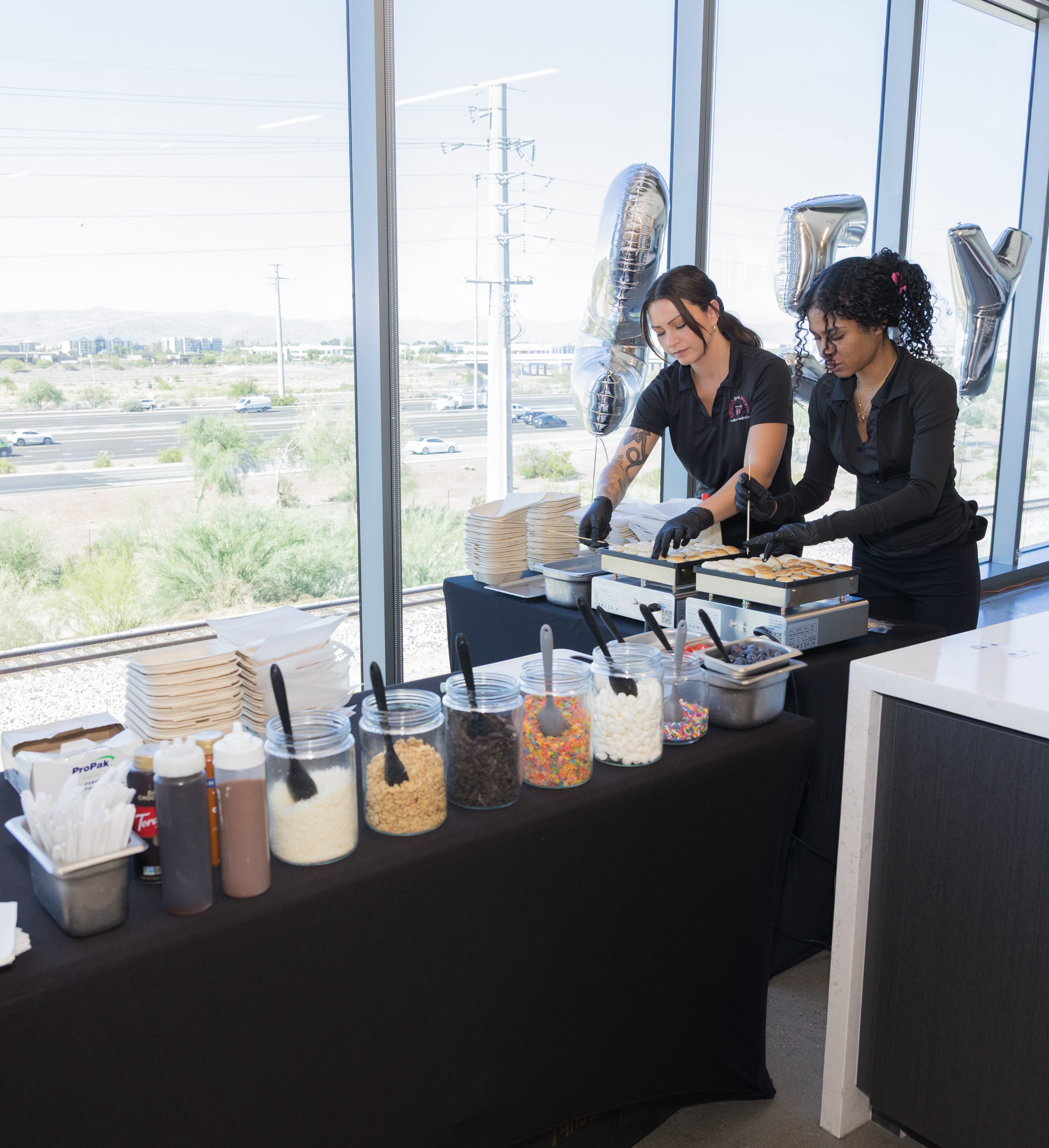 Mobile pancake bar Phoenix corporate event catering full service