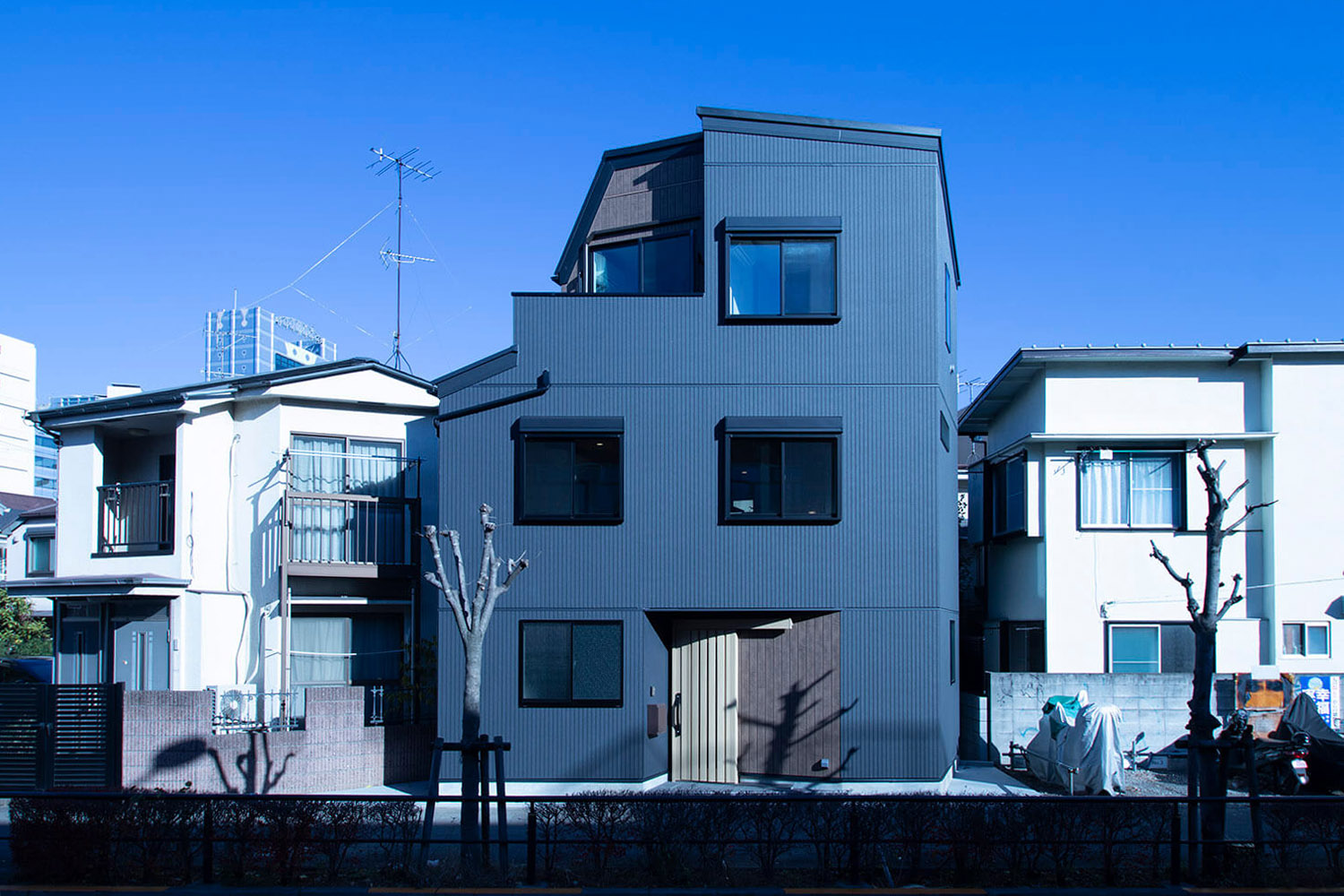 Modern residential building exterior
