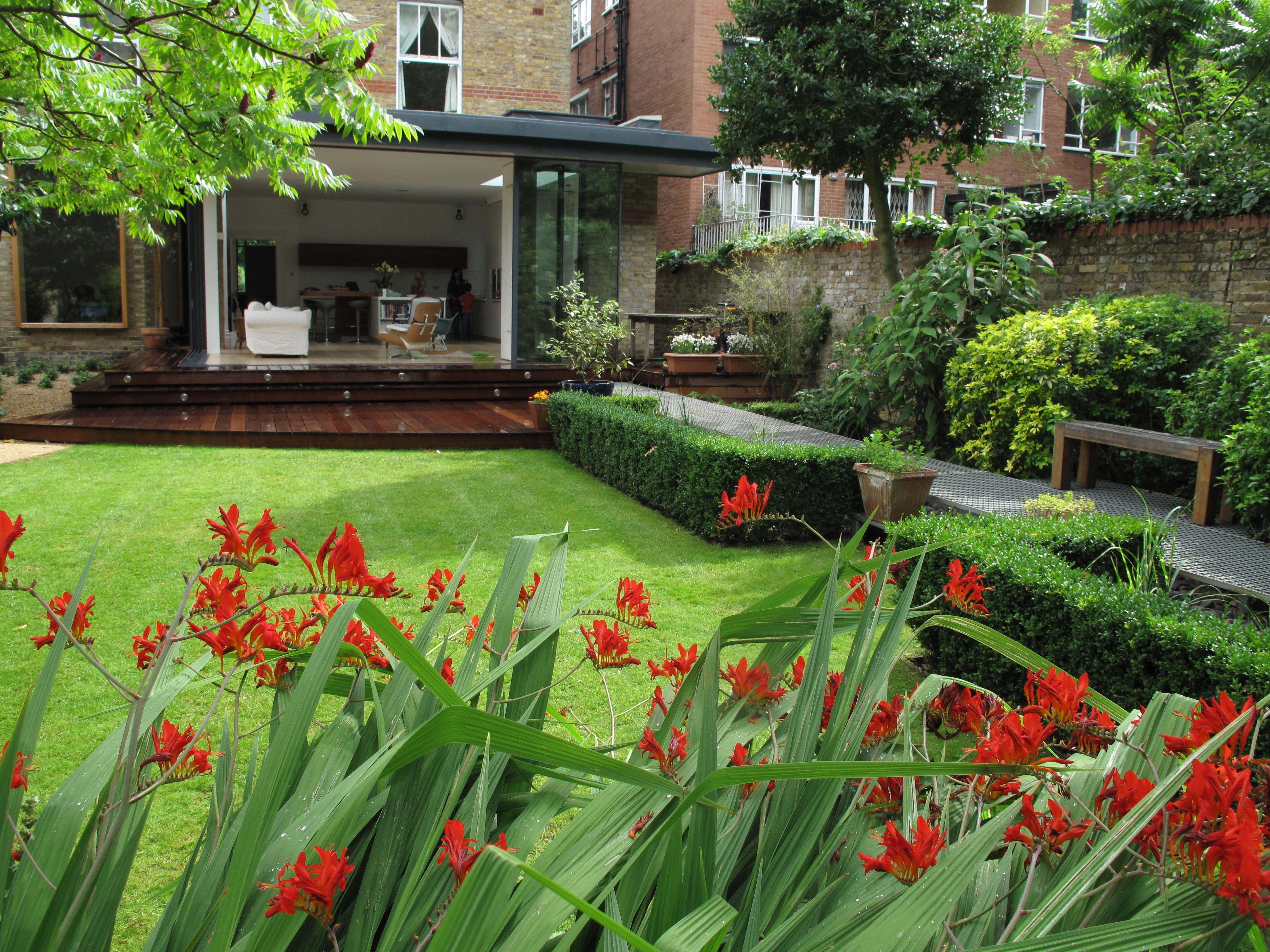 Completed landscaped garden