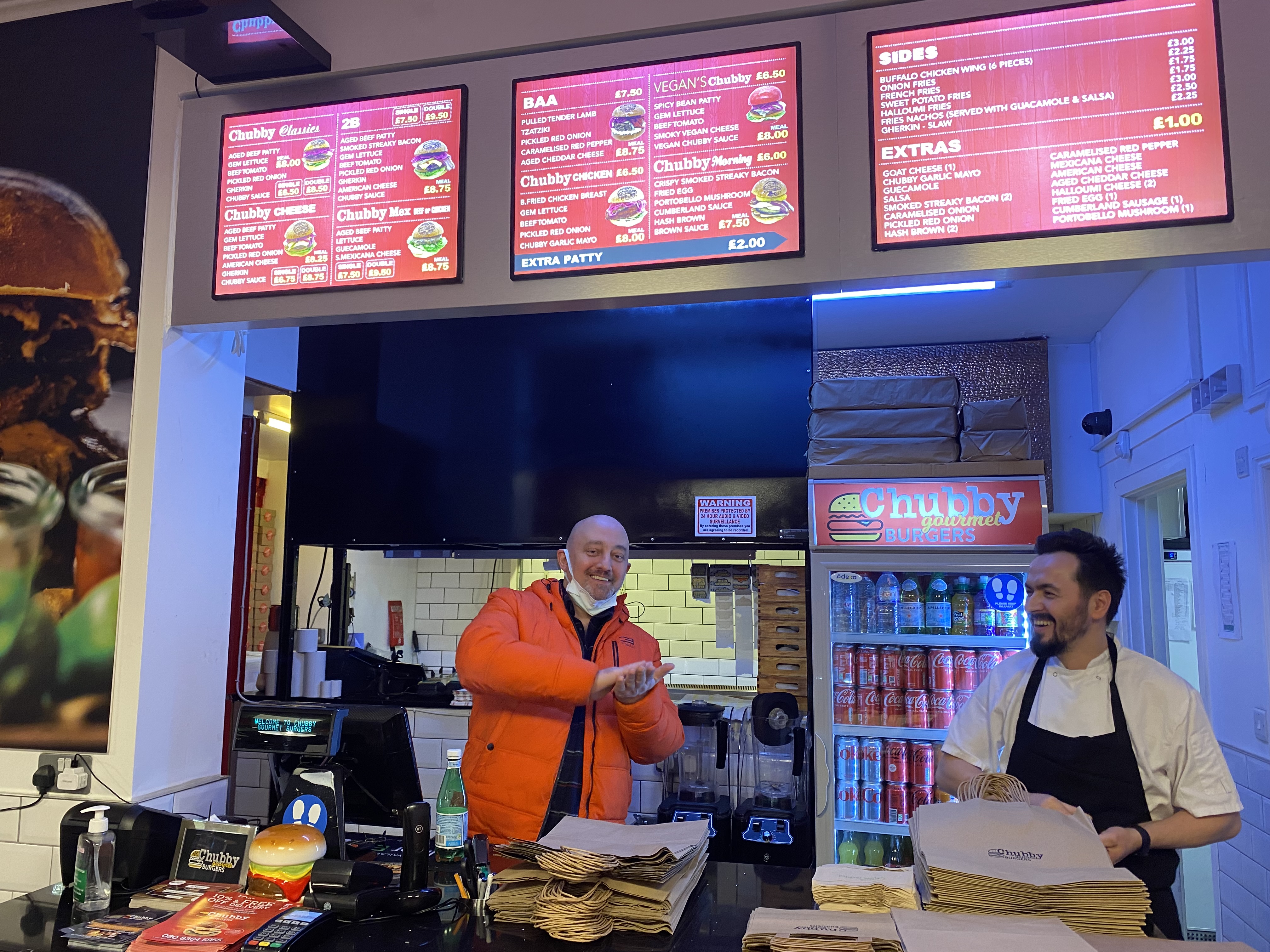 Consulting at Chubby Gourmet Burgers restaurant