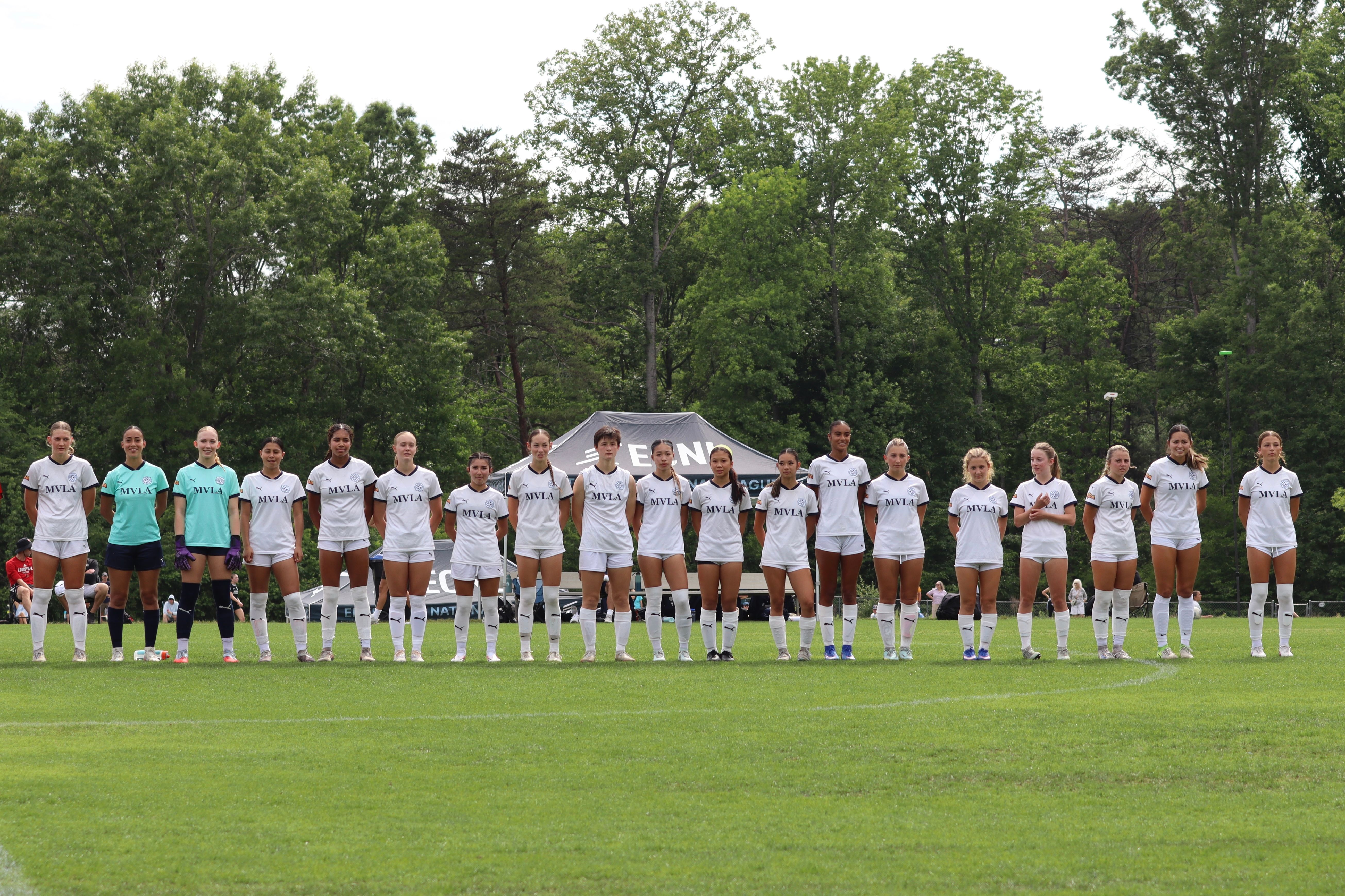 Full squad lined up at NC Showcase
