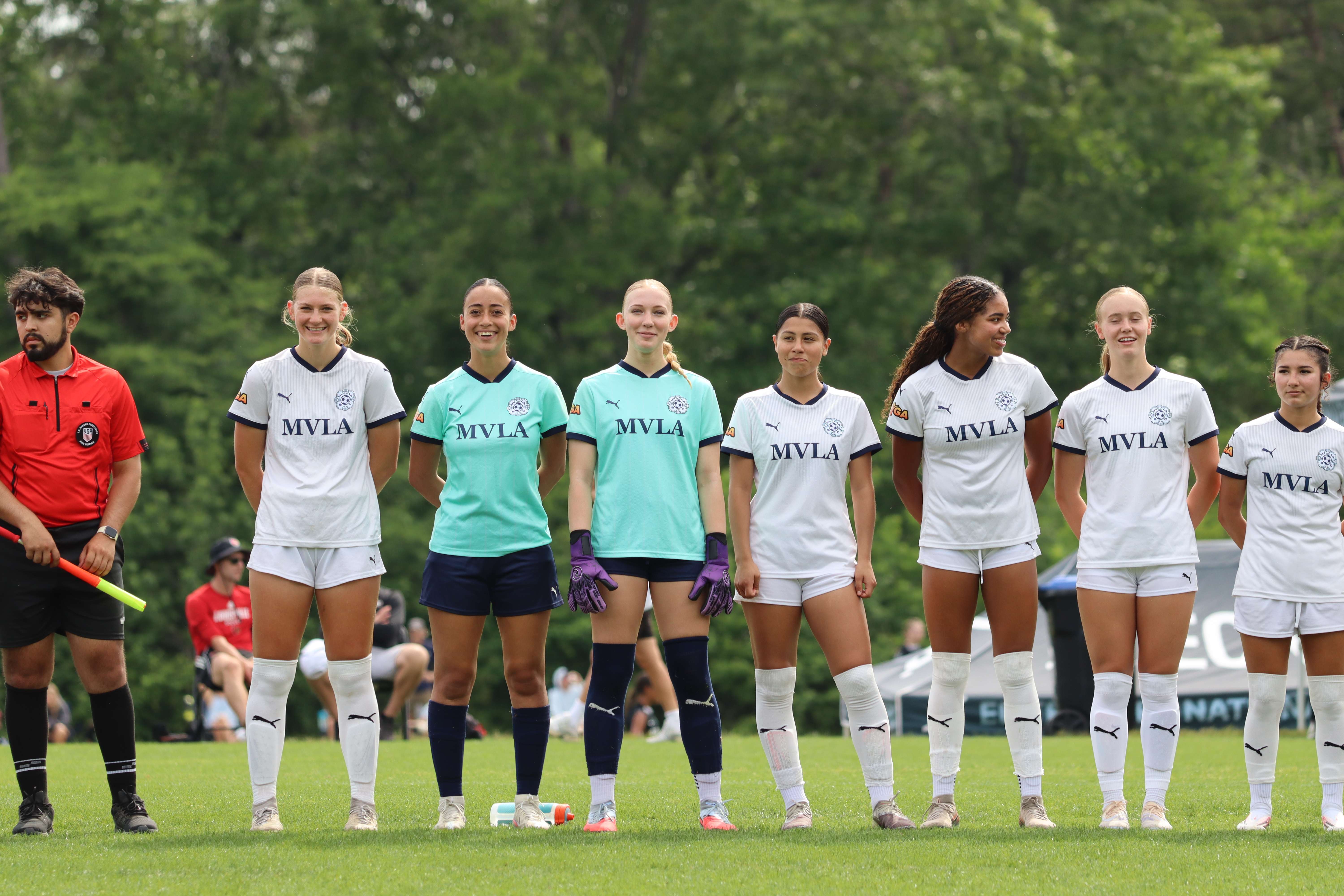 Starting eleven with referee