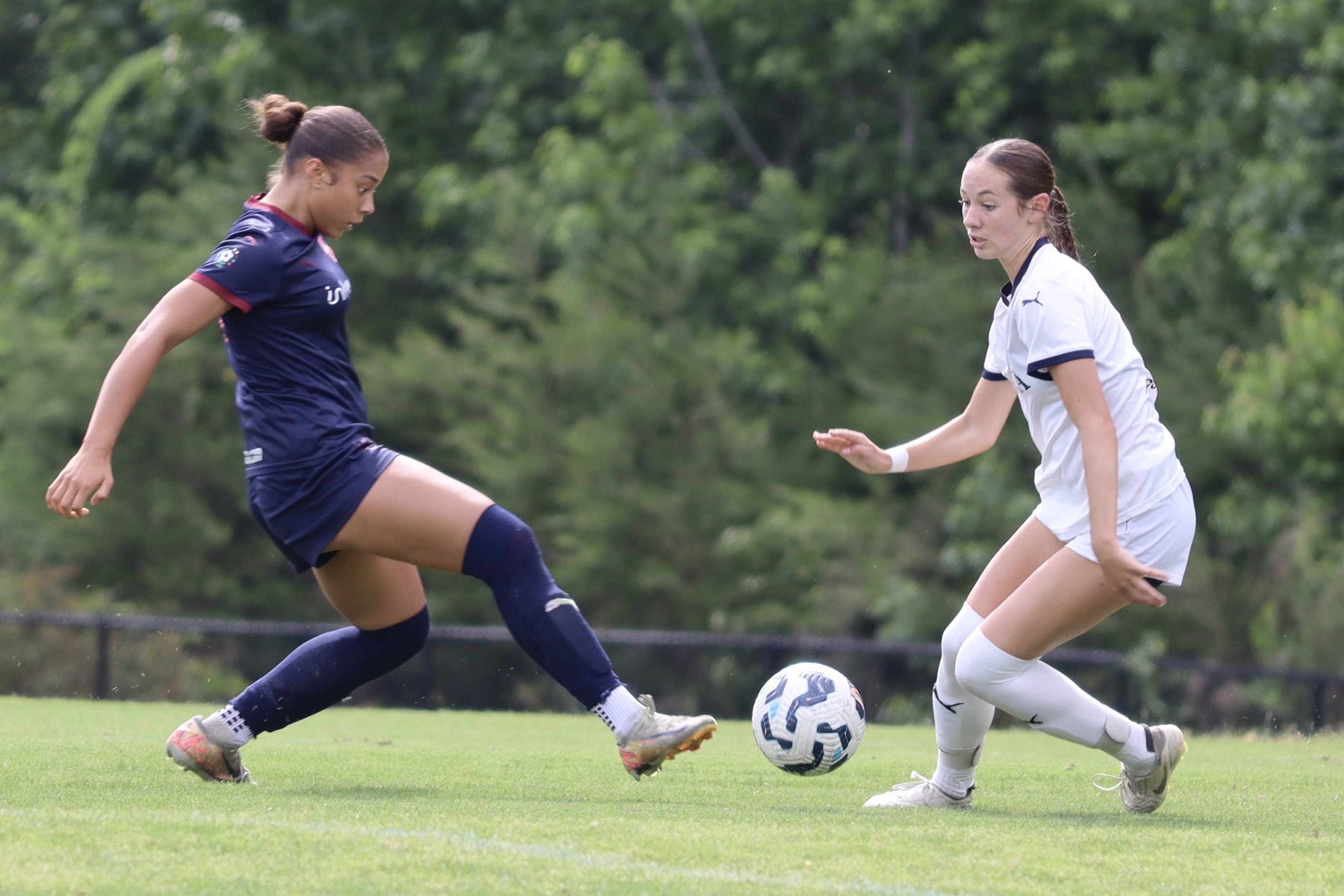 Player defending against opponent