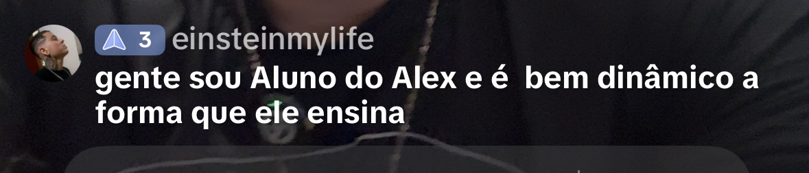 Depoimento do aluno