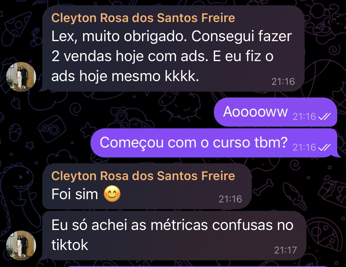 Depoimento do aluno