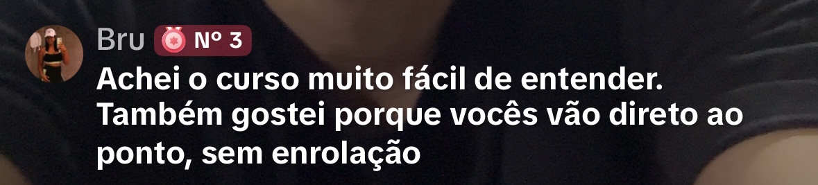 Depoimento do aluno