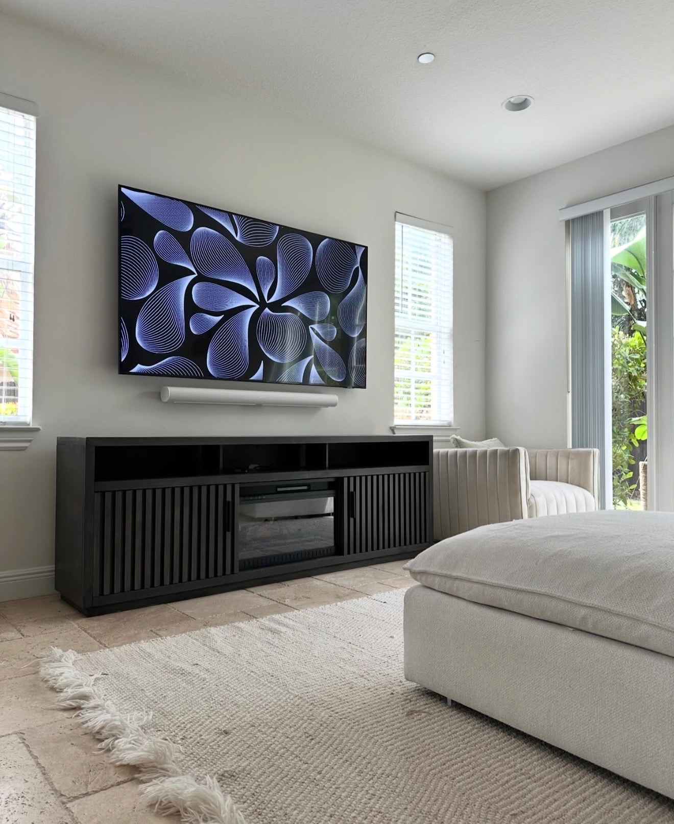 75" TV with Soundbar