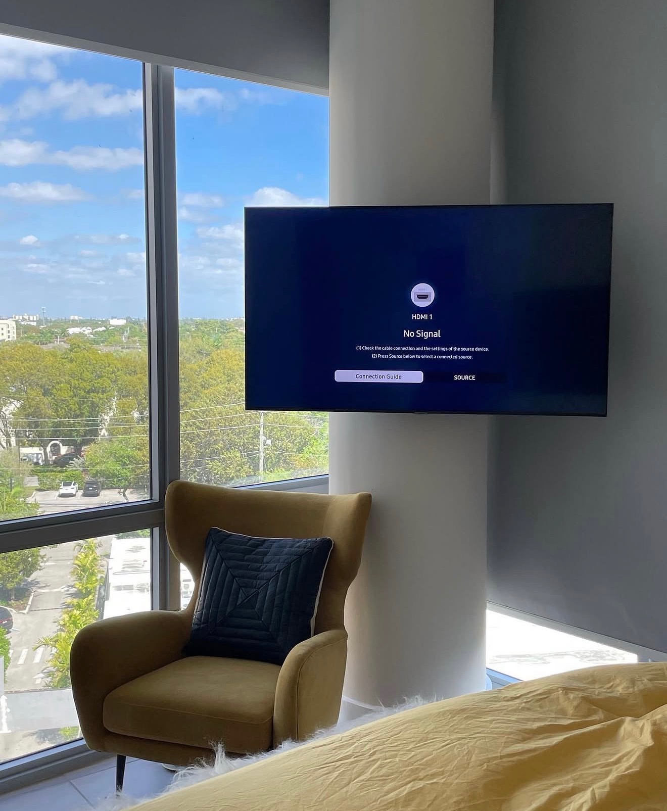 65" TV on Tile
