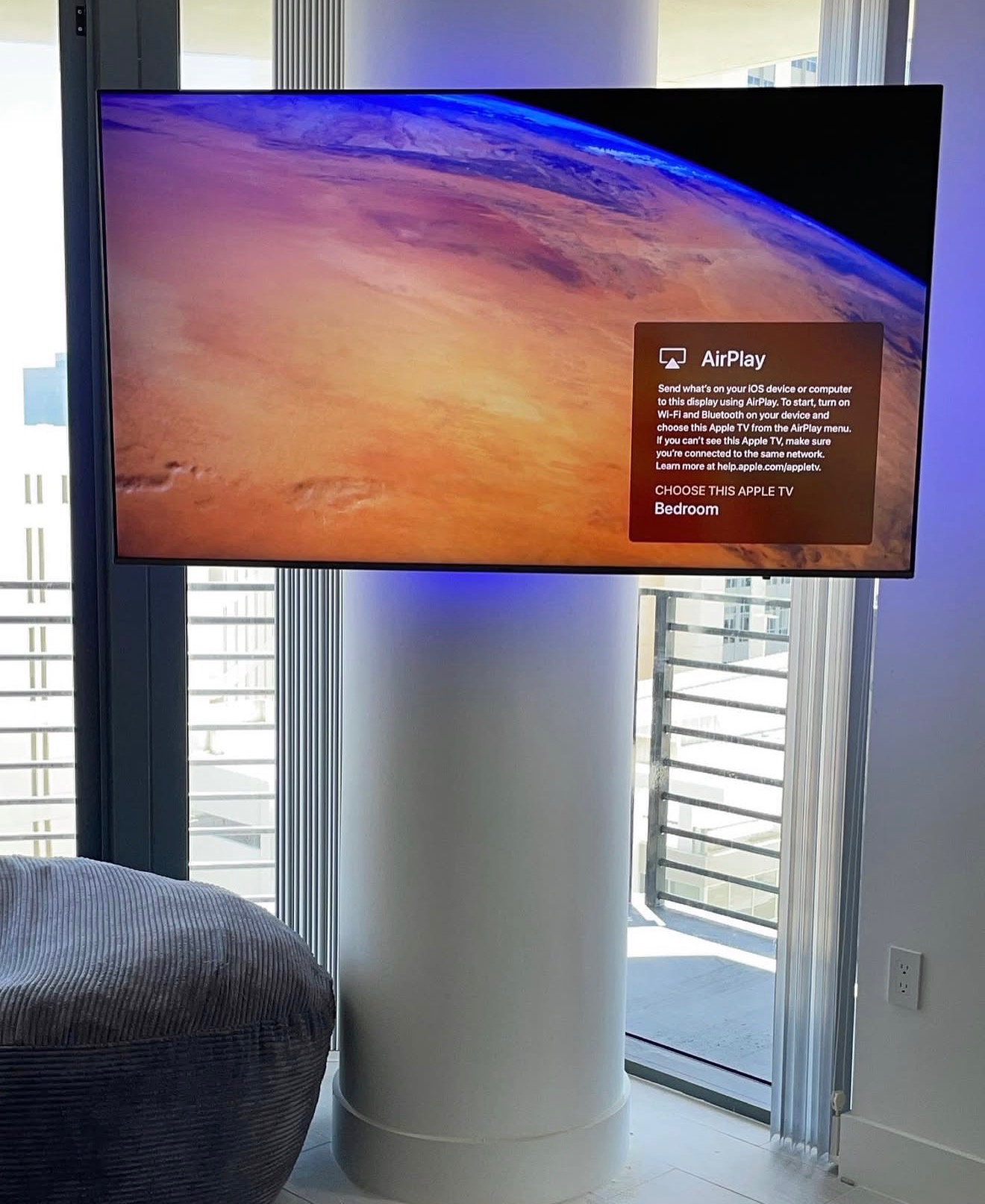 Column TV Install