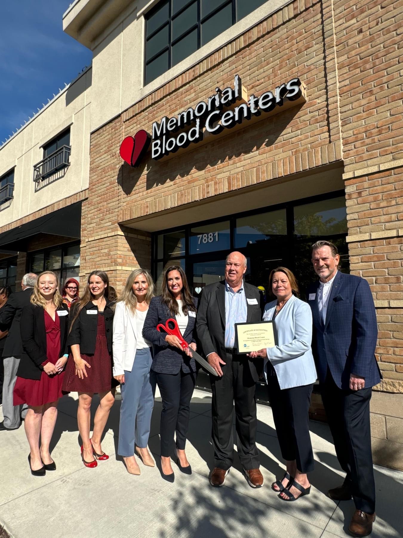 Memorial Blood Centers ribbon cutting ceremony