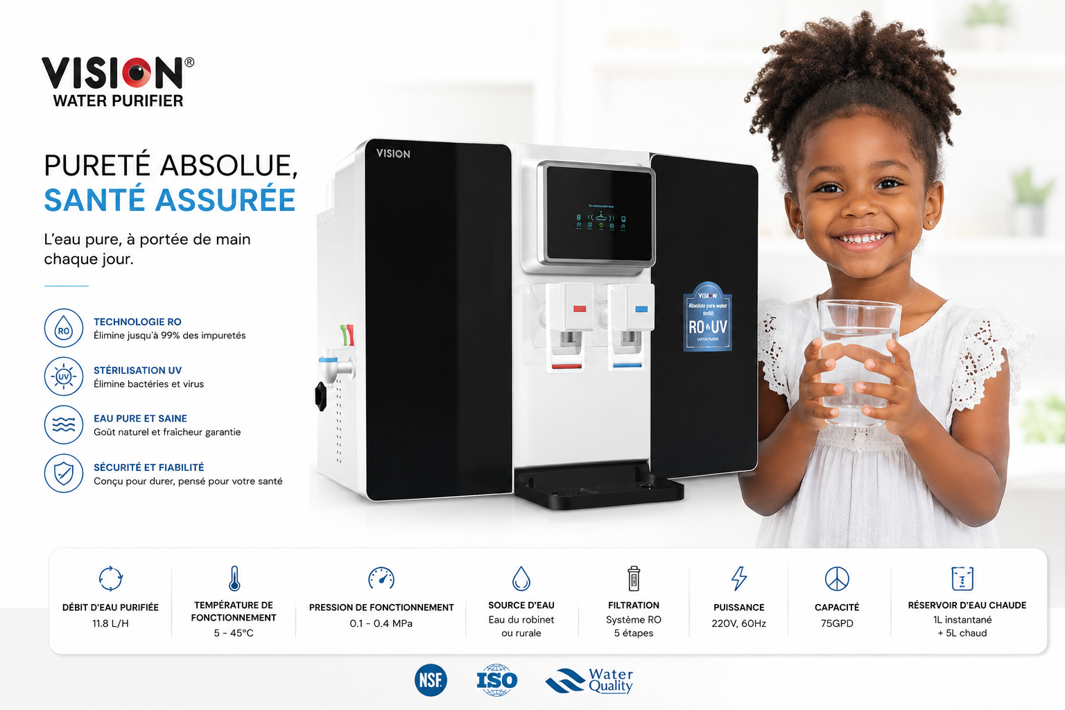 VISION Water Purifier - Pureté Absolue, Santé Assurée - Enfant