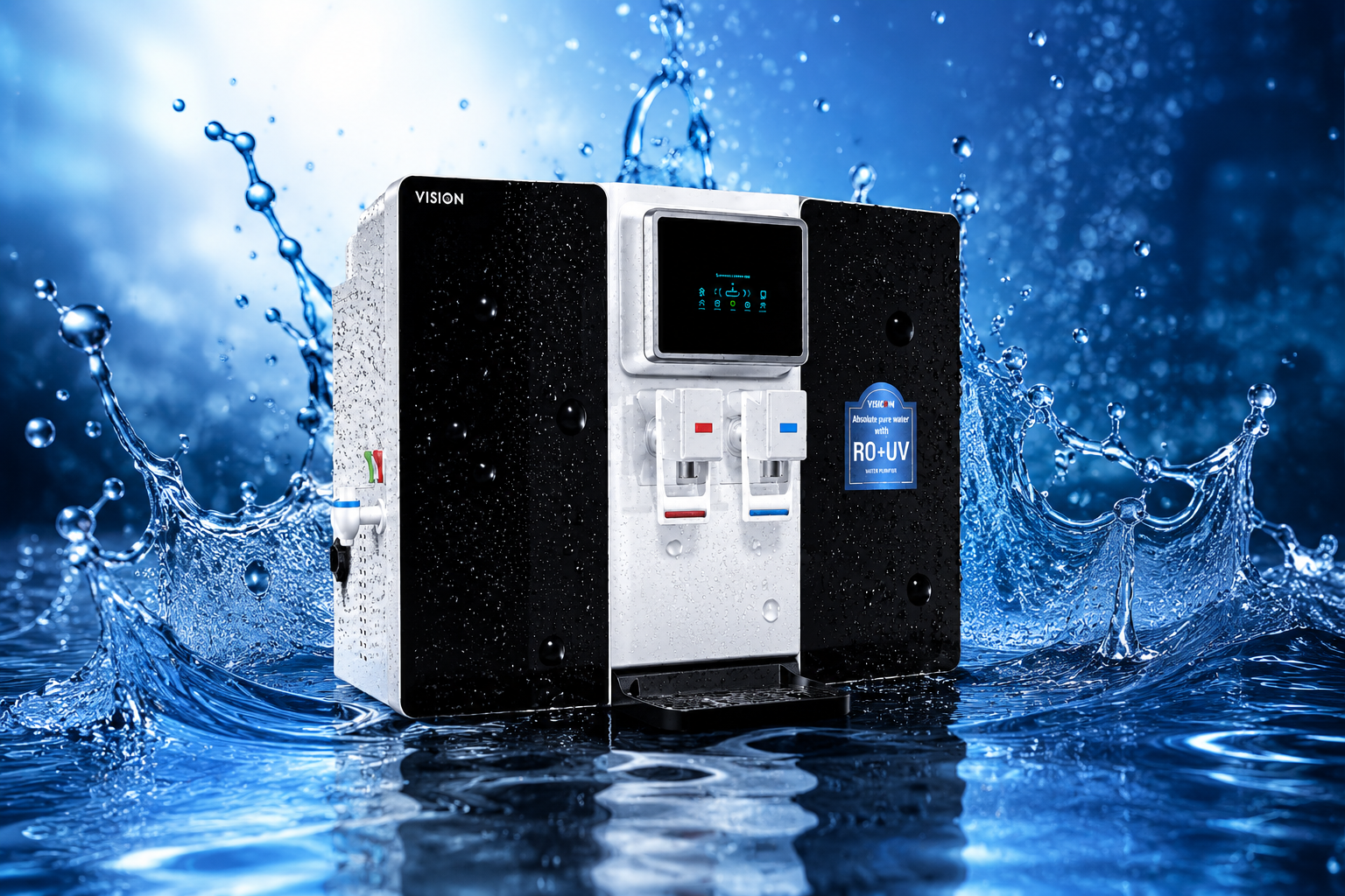 VISION Water Purifier RO+UV - Design Premium avec effet eau