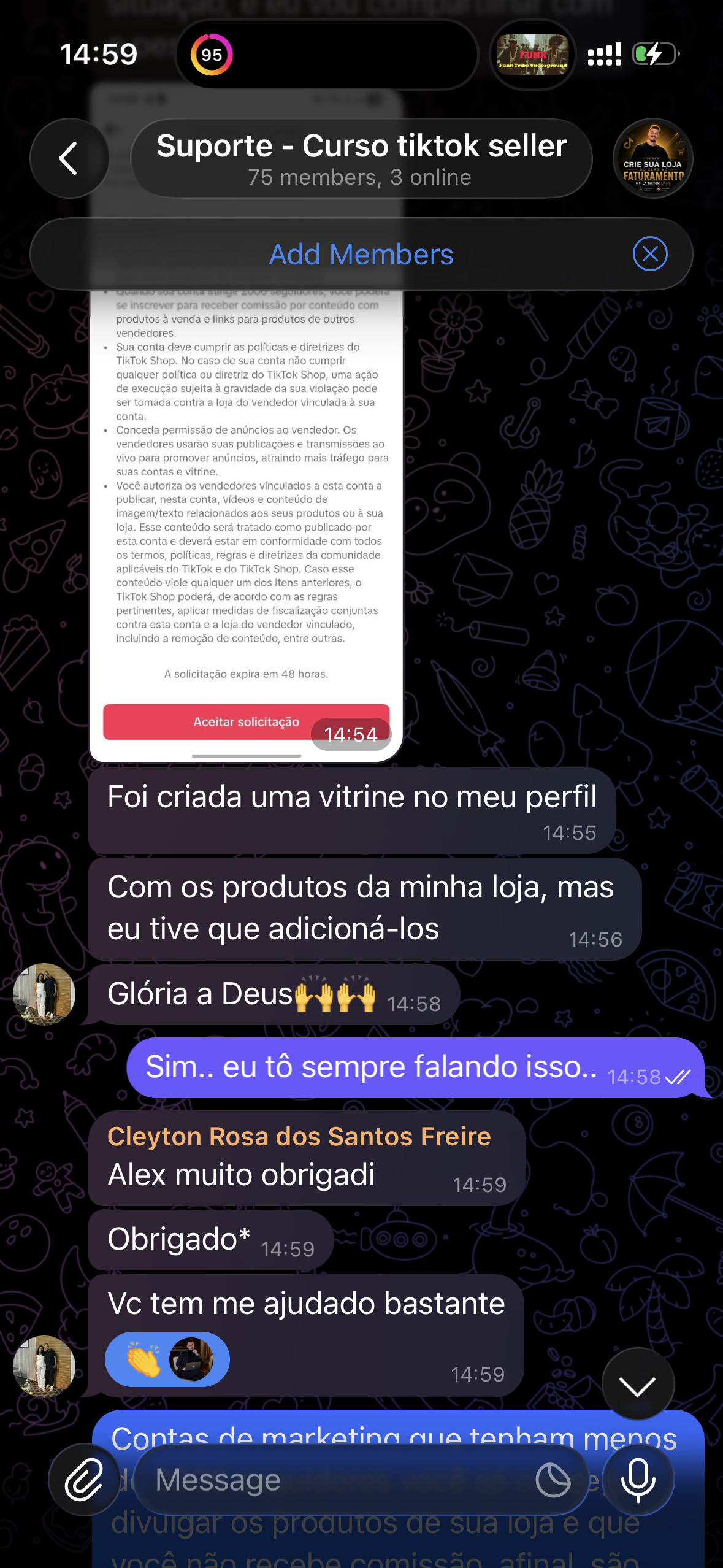 Depoimento do aluno