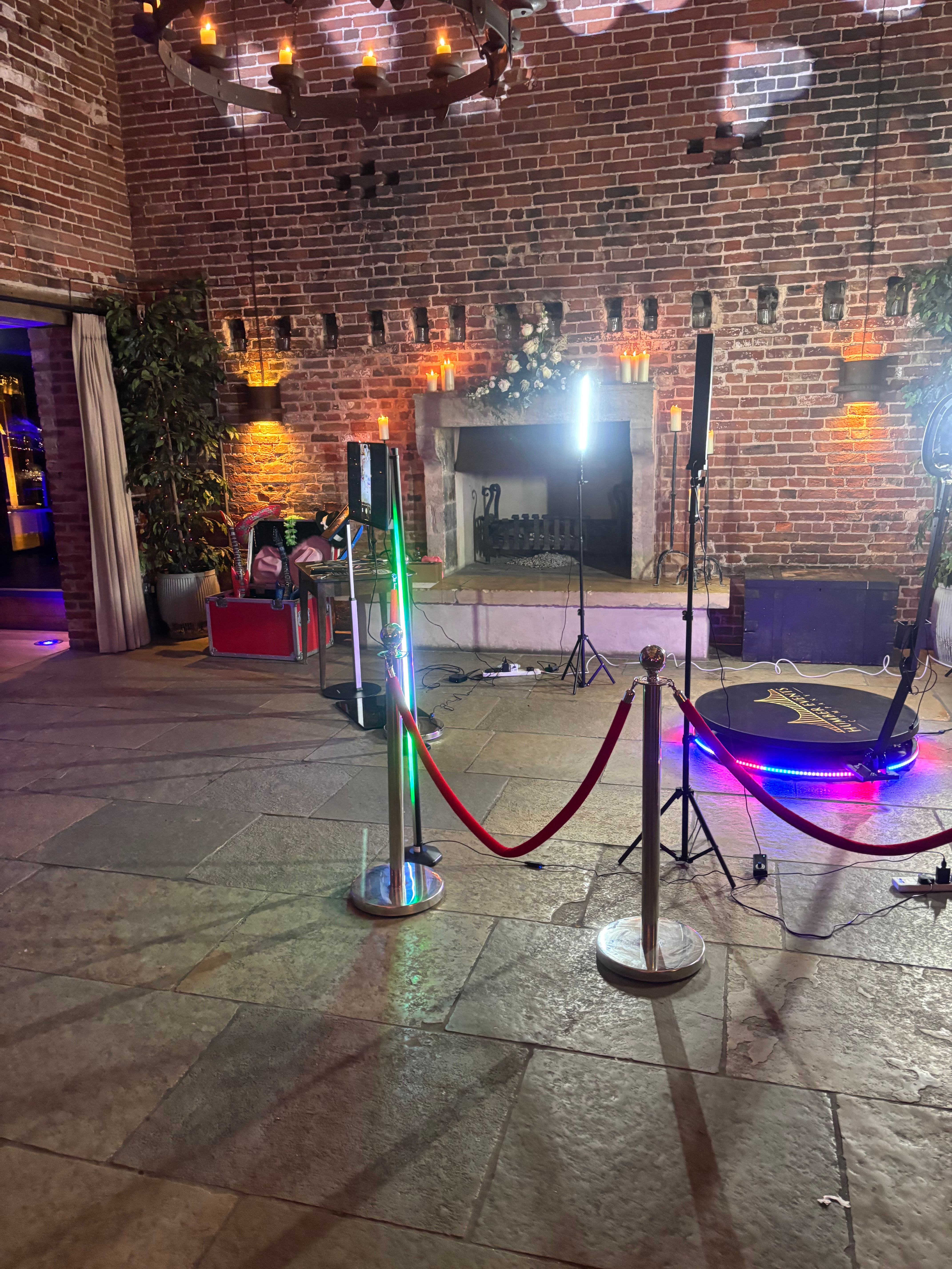 Standard 360 photo booth setup at venue