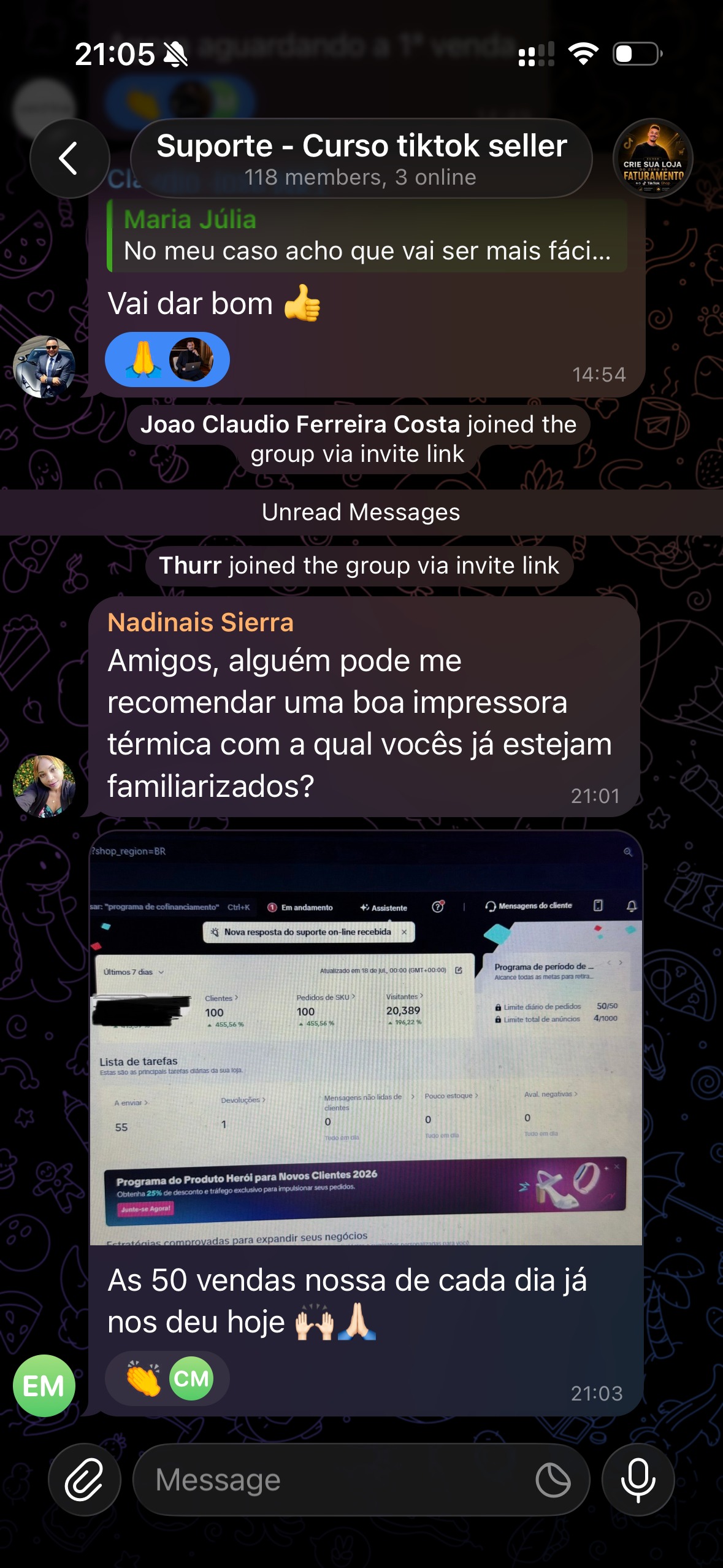 Depoimento do aluno